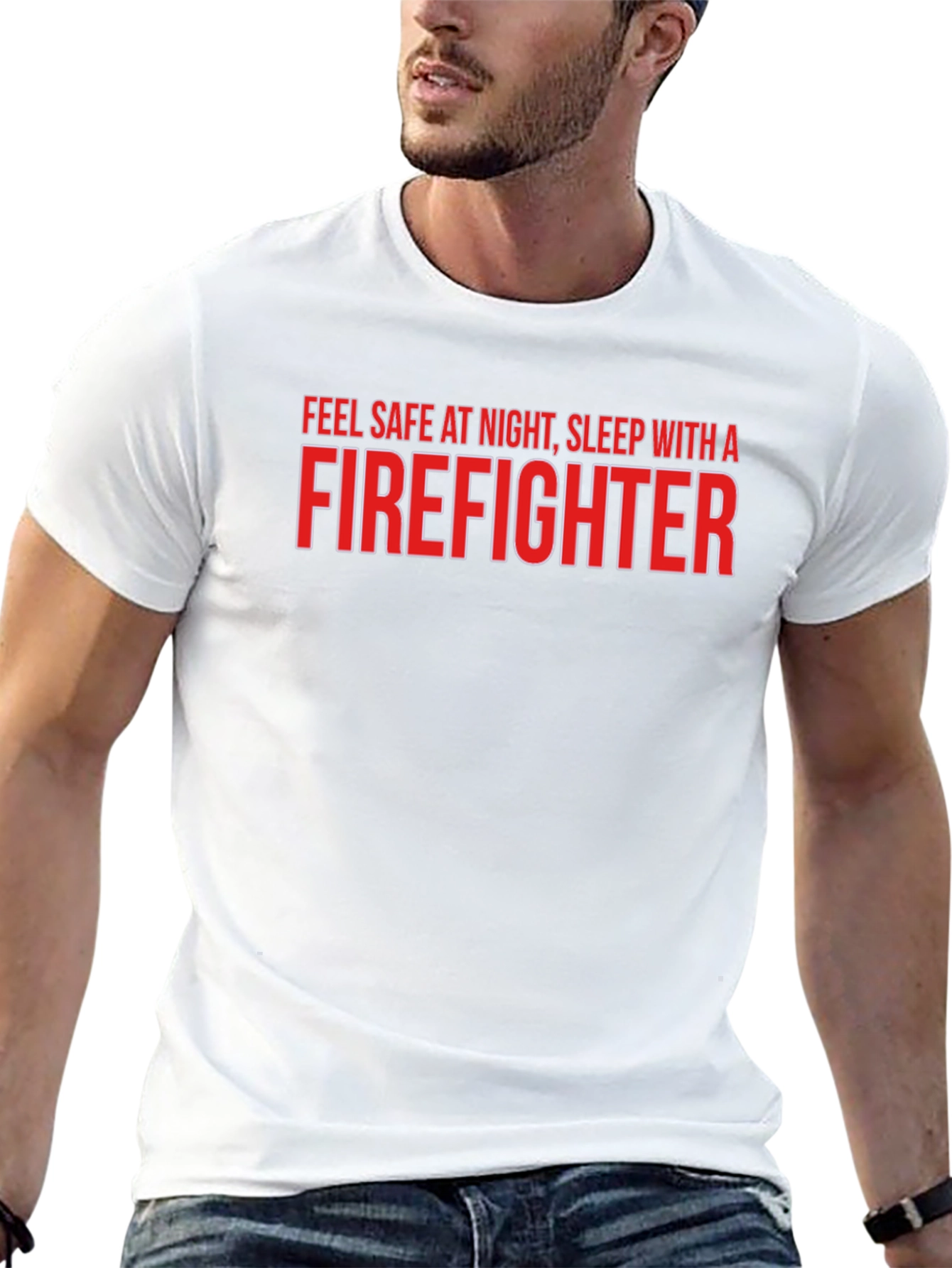 Firefighter Slogan Graphic Tee - Black