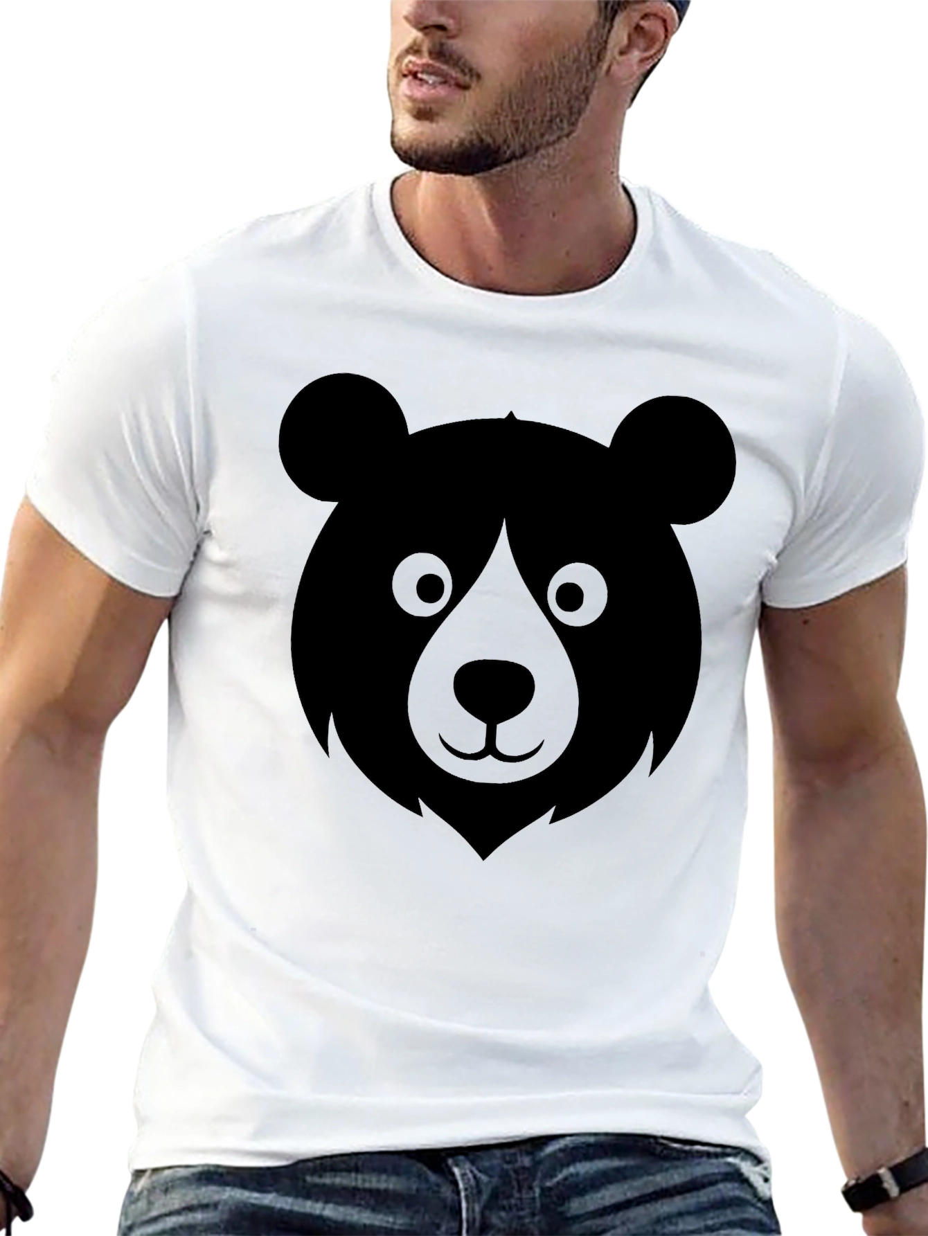 Cool Bear Graphic Black T-Shirt for Casual Wear