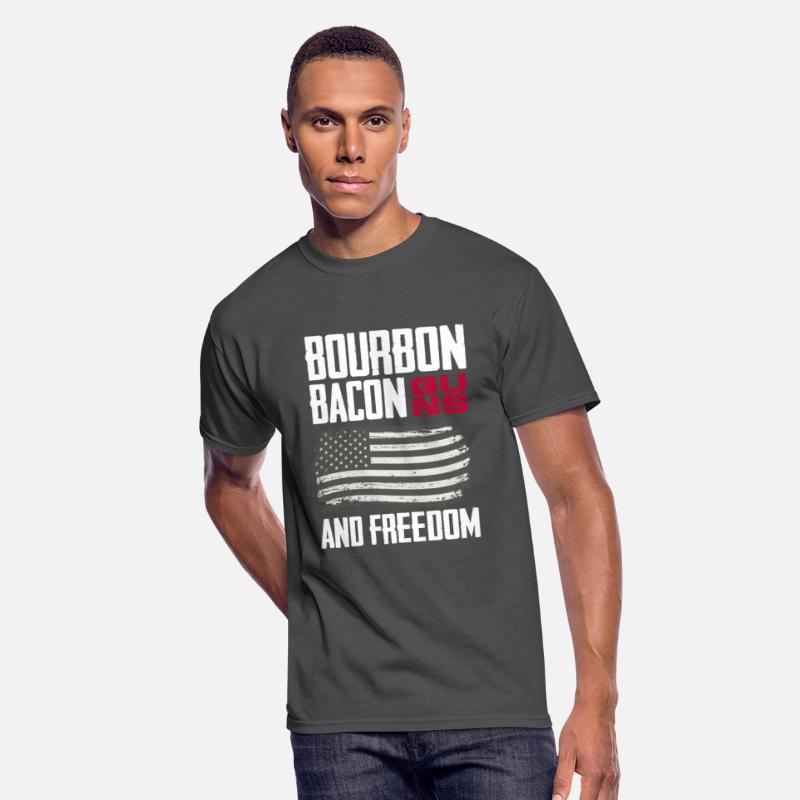 Patriotic American Flag Bourbon Bacon Guns Freedom