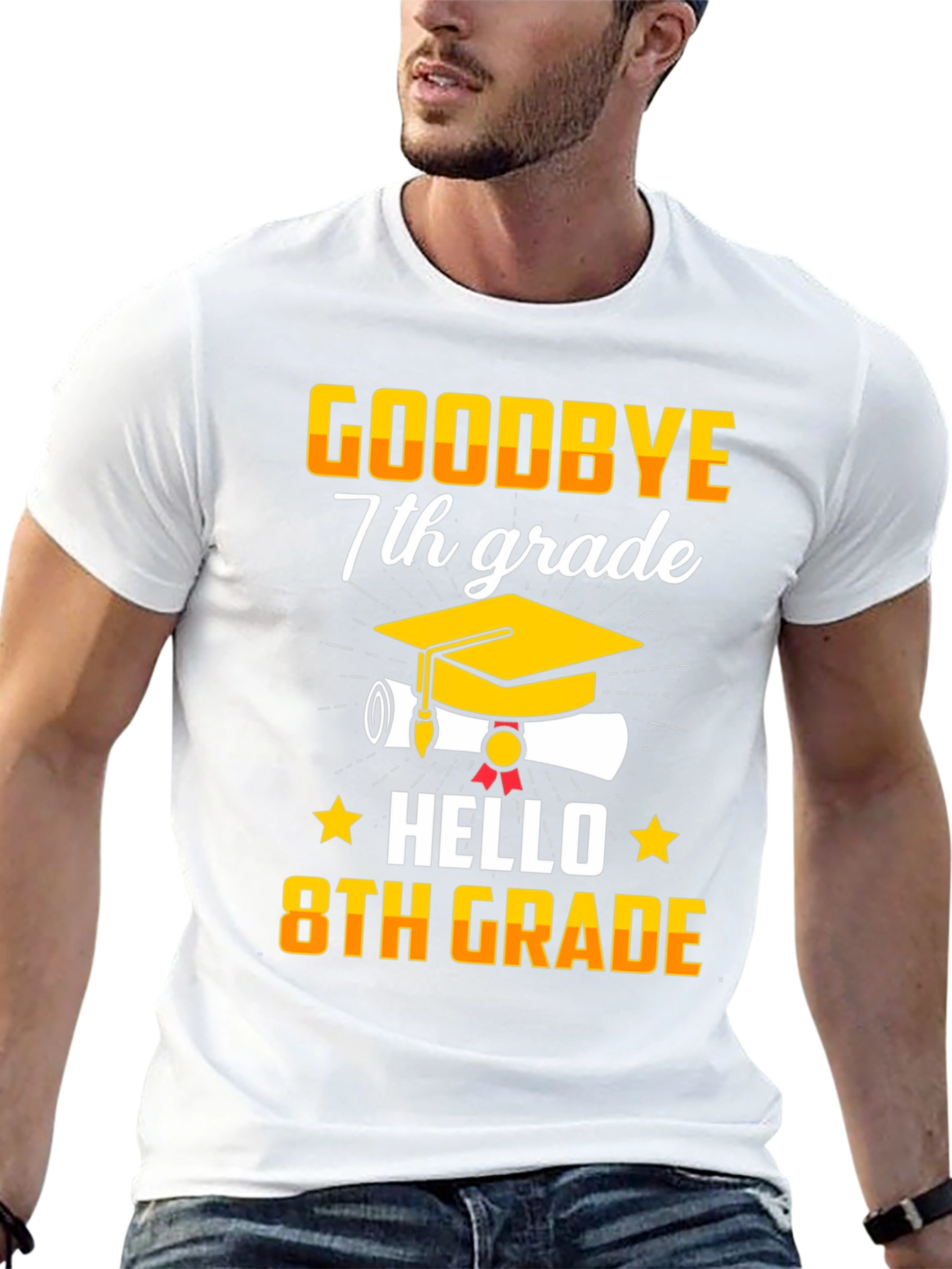 Goodbye 7th Grade Hello 8th Grade Graduation T-Shirt