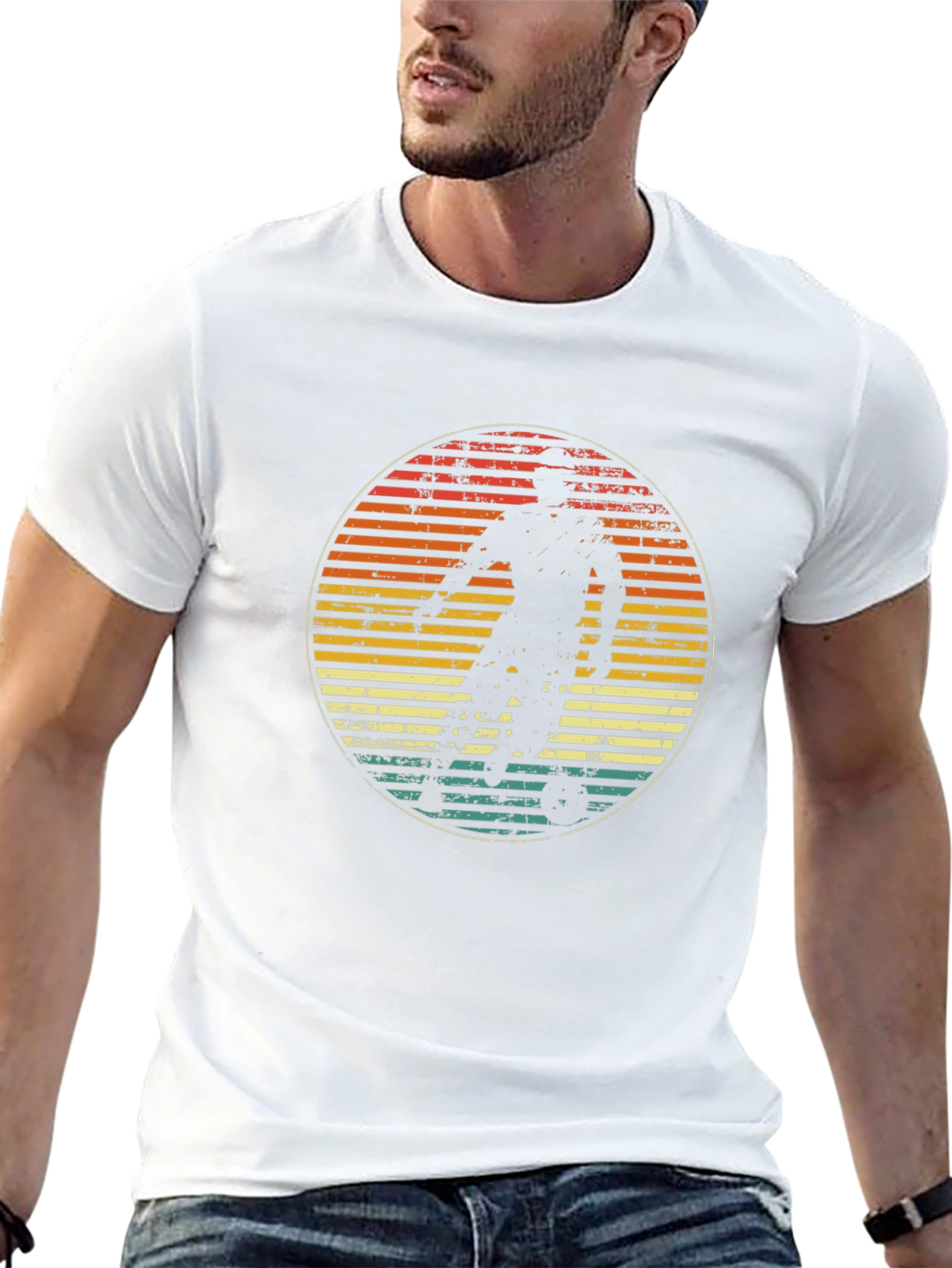 Retro Soccer Player Graphic T-Shirt