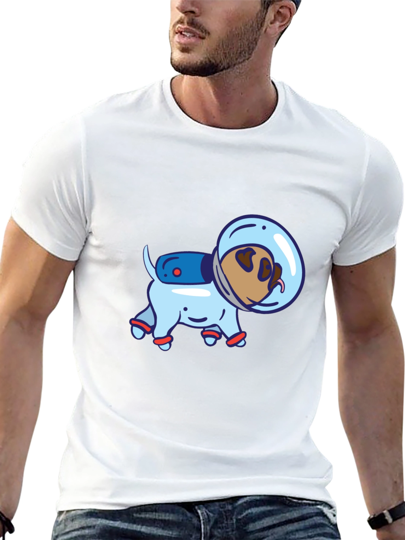 Dog Astronaut Graphic T-Shirt
