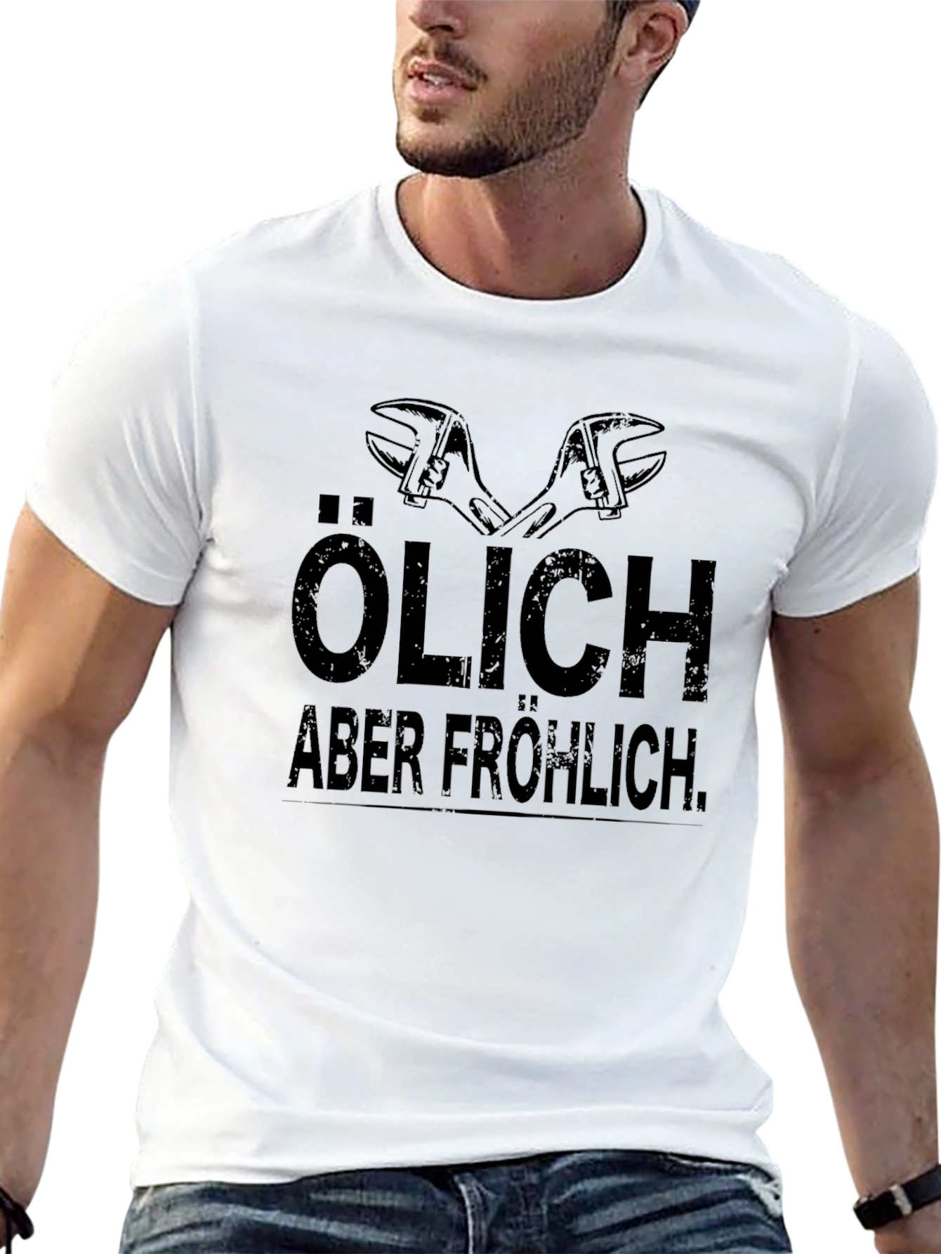 Ölich Aber Fröhlich Mechanic Wrench Graphic T-Shirt