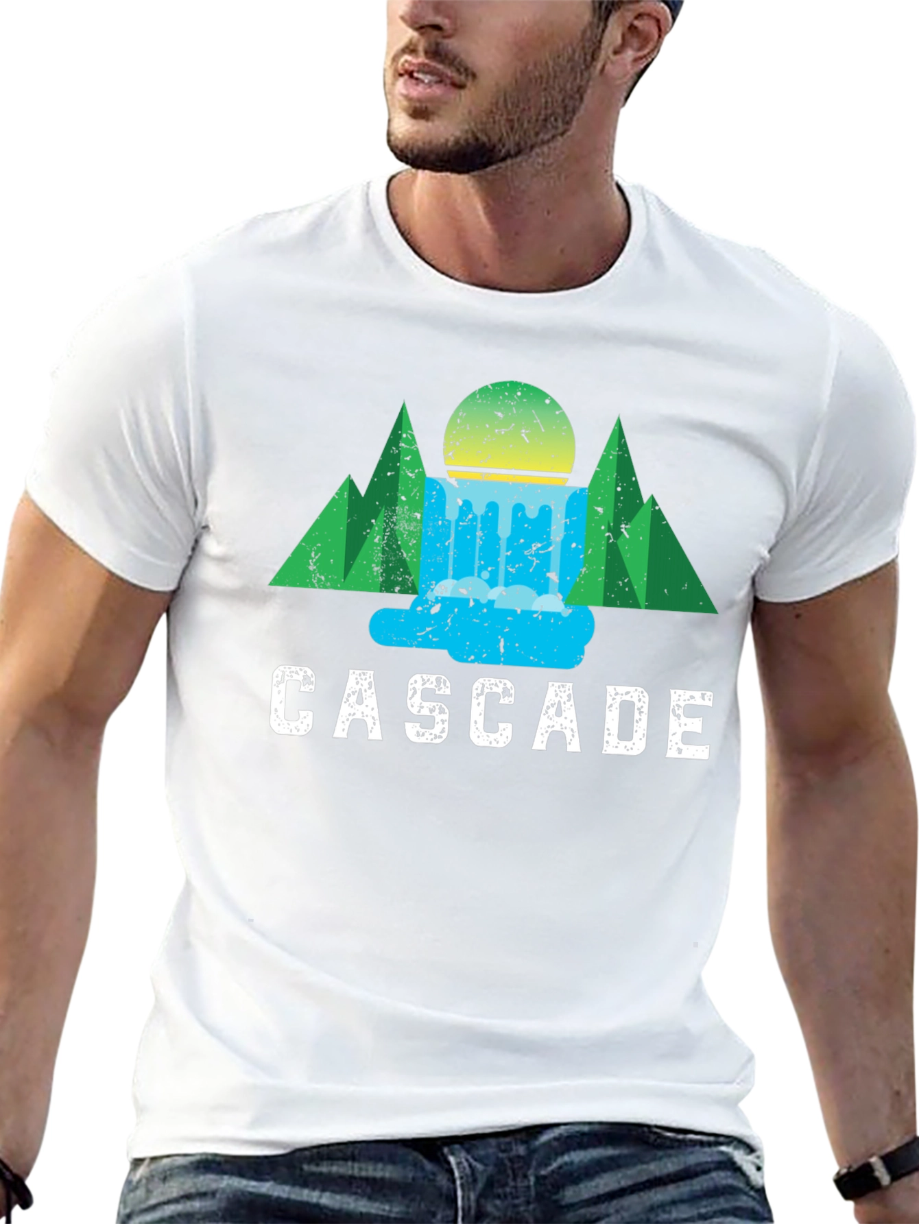 Cascade Graphic Tee - Nature Inspired Design
