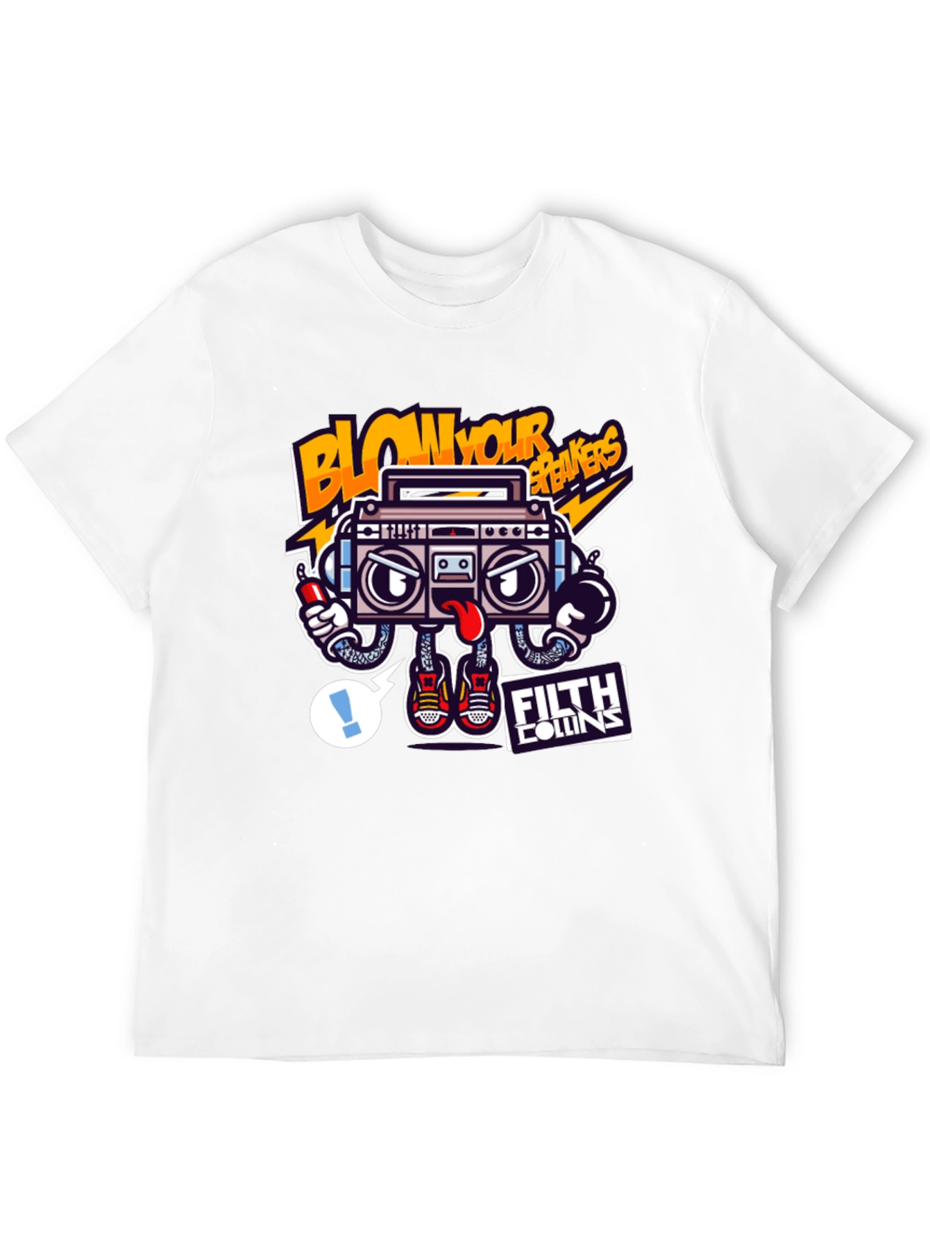 Boombox Graphic Black T-Shirt