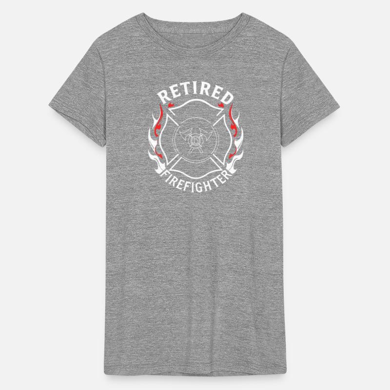 Retired Firefighter Maltese Cross Flame Design