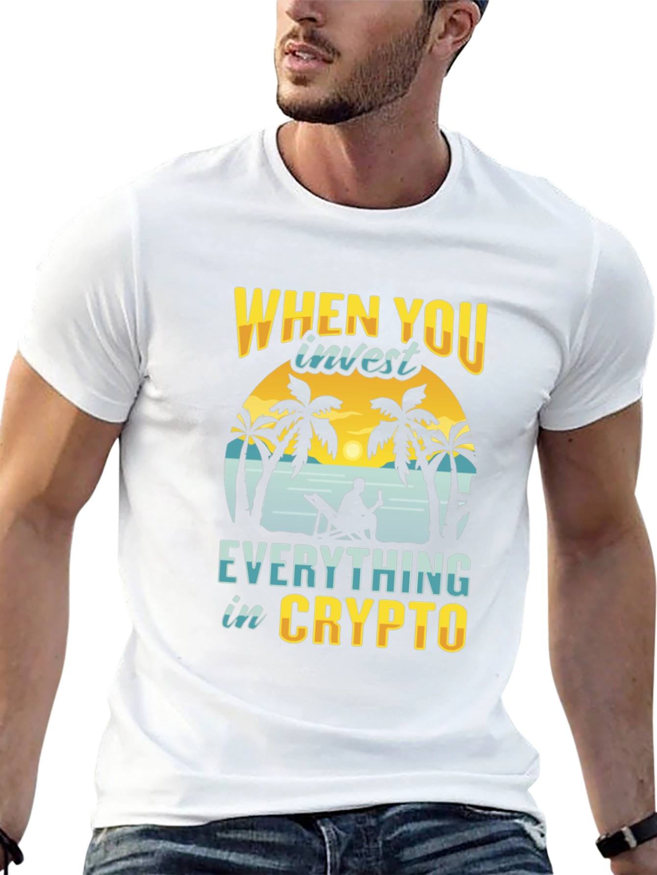 Crypto Investor T-Shirt - Beach Design