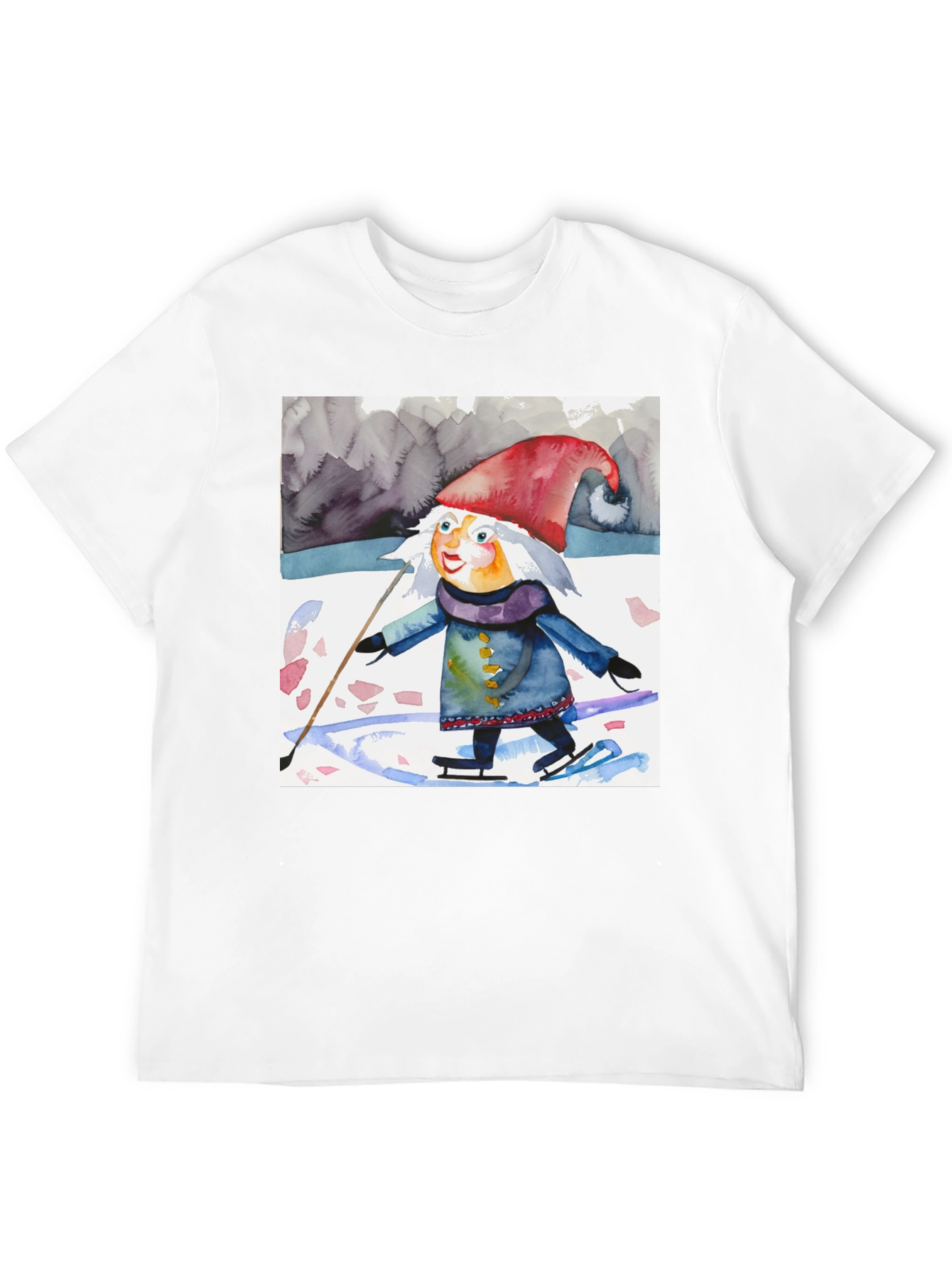 Whimsical Gnome on Ice T-Shirt