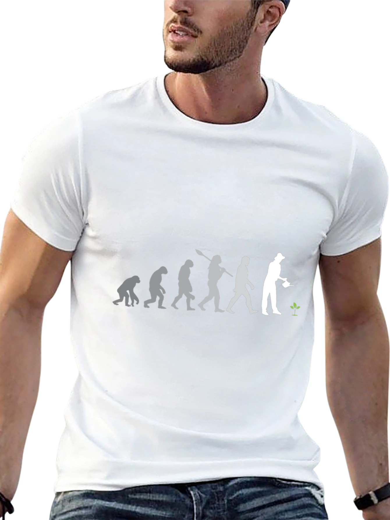 Evolution of Gardener T-Shirt - Black Cotton Blend