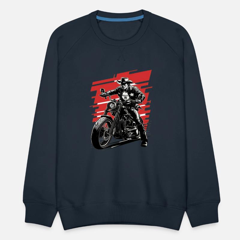 Sheriff Riding Motorcycle Illustration