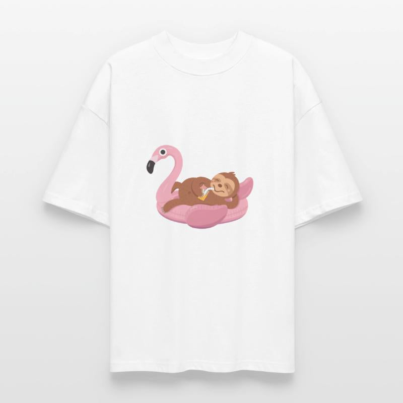 Sloth on Flamingo Float