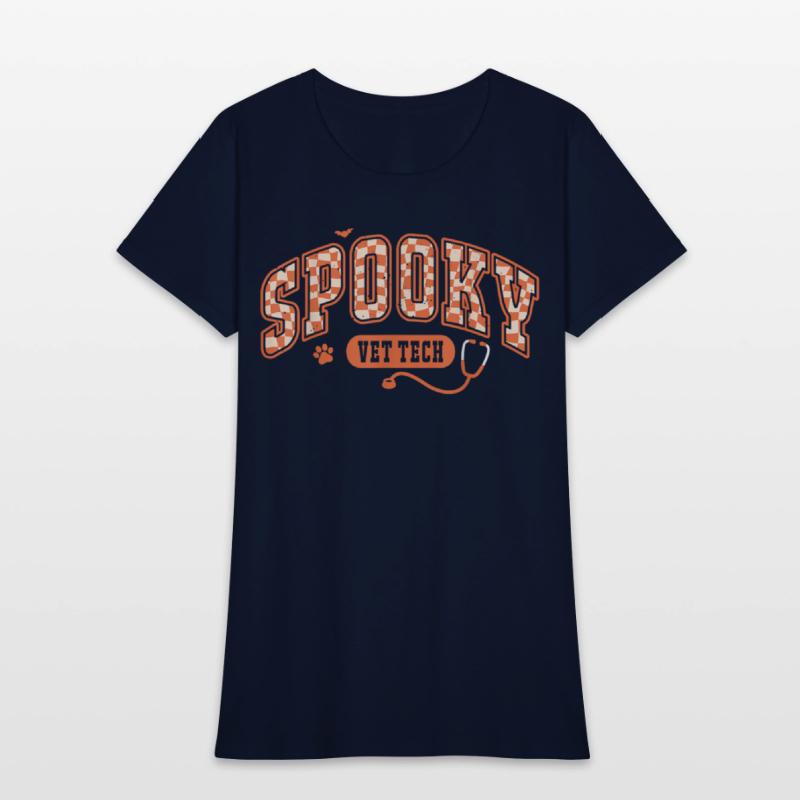 Spooky Vet Tech Veterinarian Halloween Checkerboar