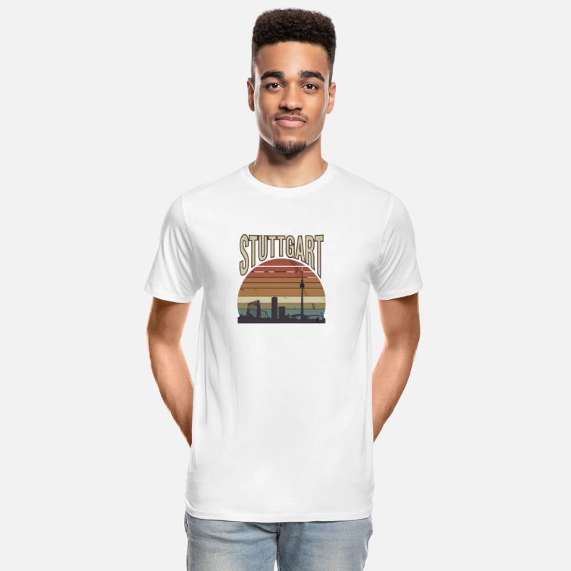 Stuttgart Skyline Retro Sunset Silhouette Design