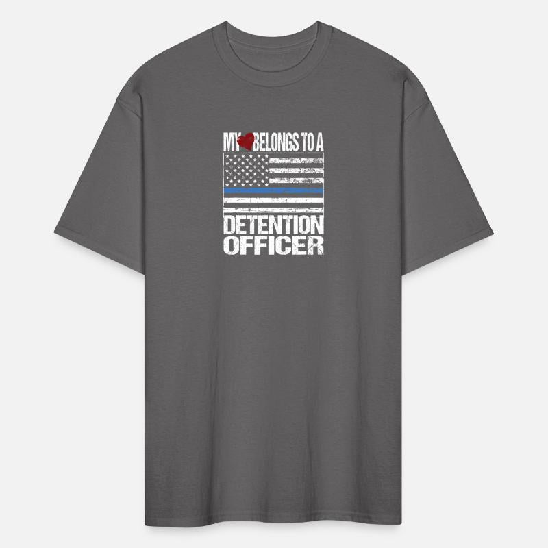 Thin Blue Line Flag - Detention Officer Family T-S
