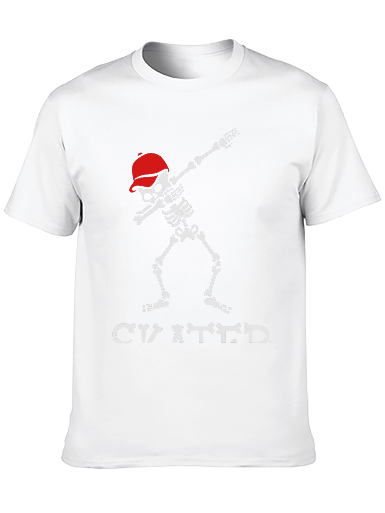 Dabbing Skeleton T-Shirt with Red Cap