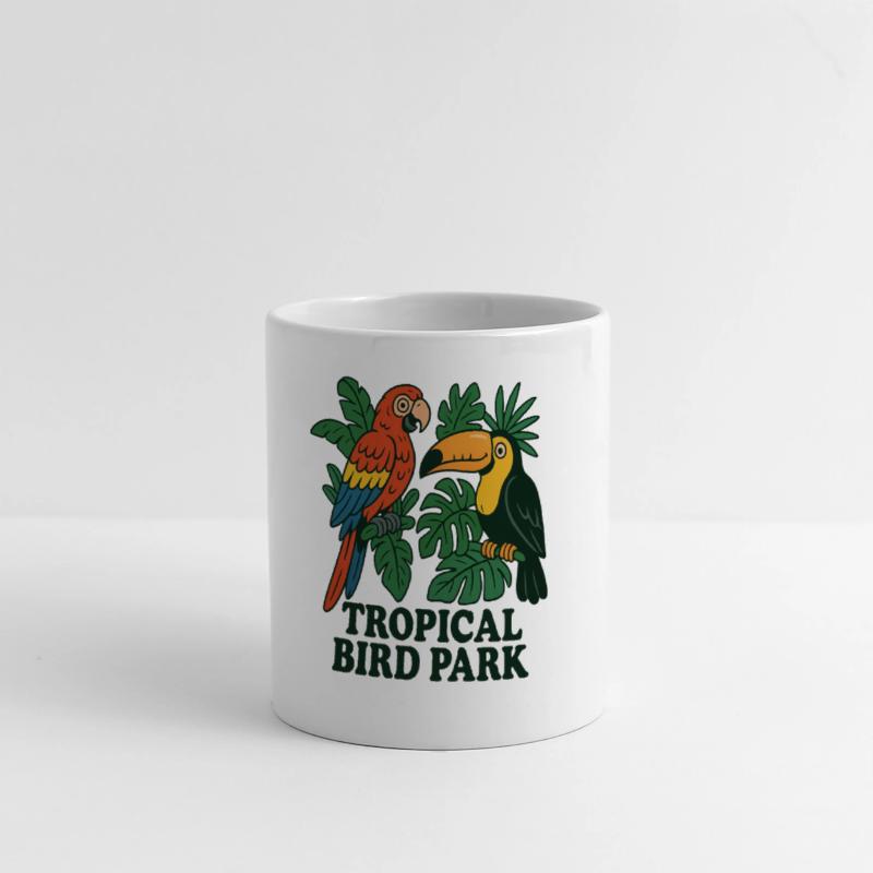 Tropical Bird Park Nature Illustration