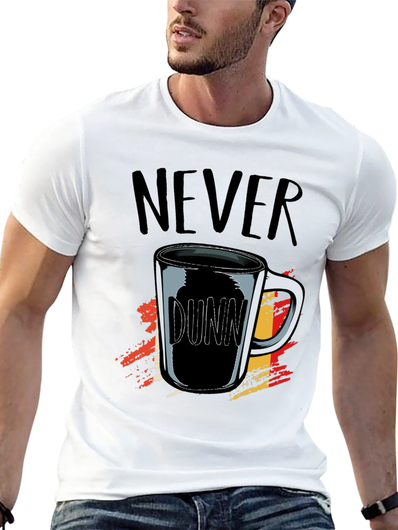Never Dunn Coffee Mug Graphic Tee