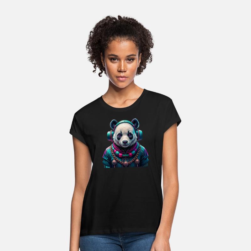 Urban style panda that radiates rebellion, mystery