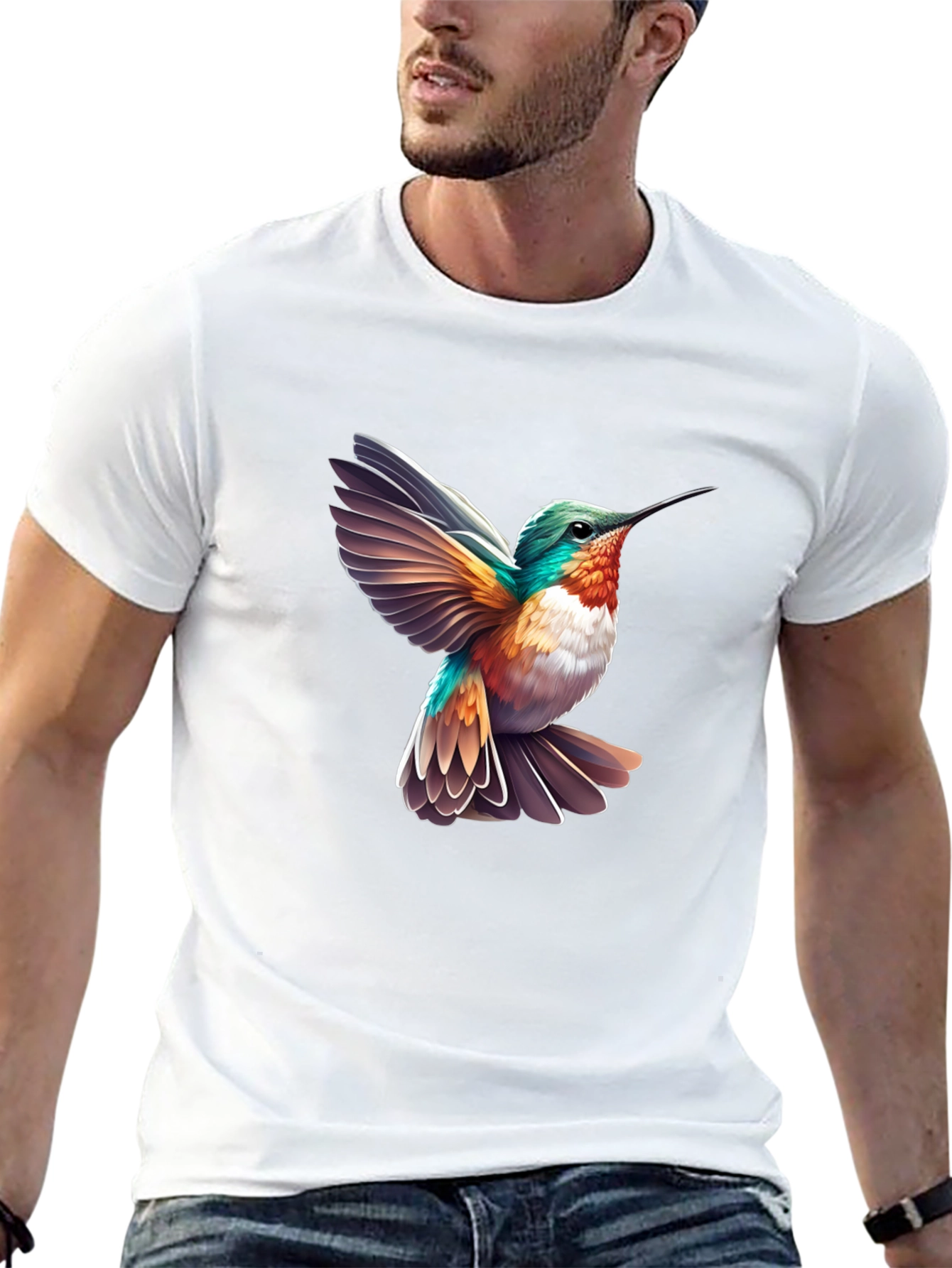 Hummingbird Graphic Black T-Shirt
