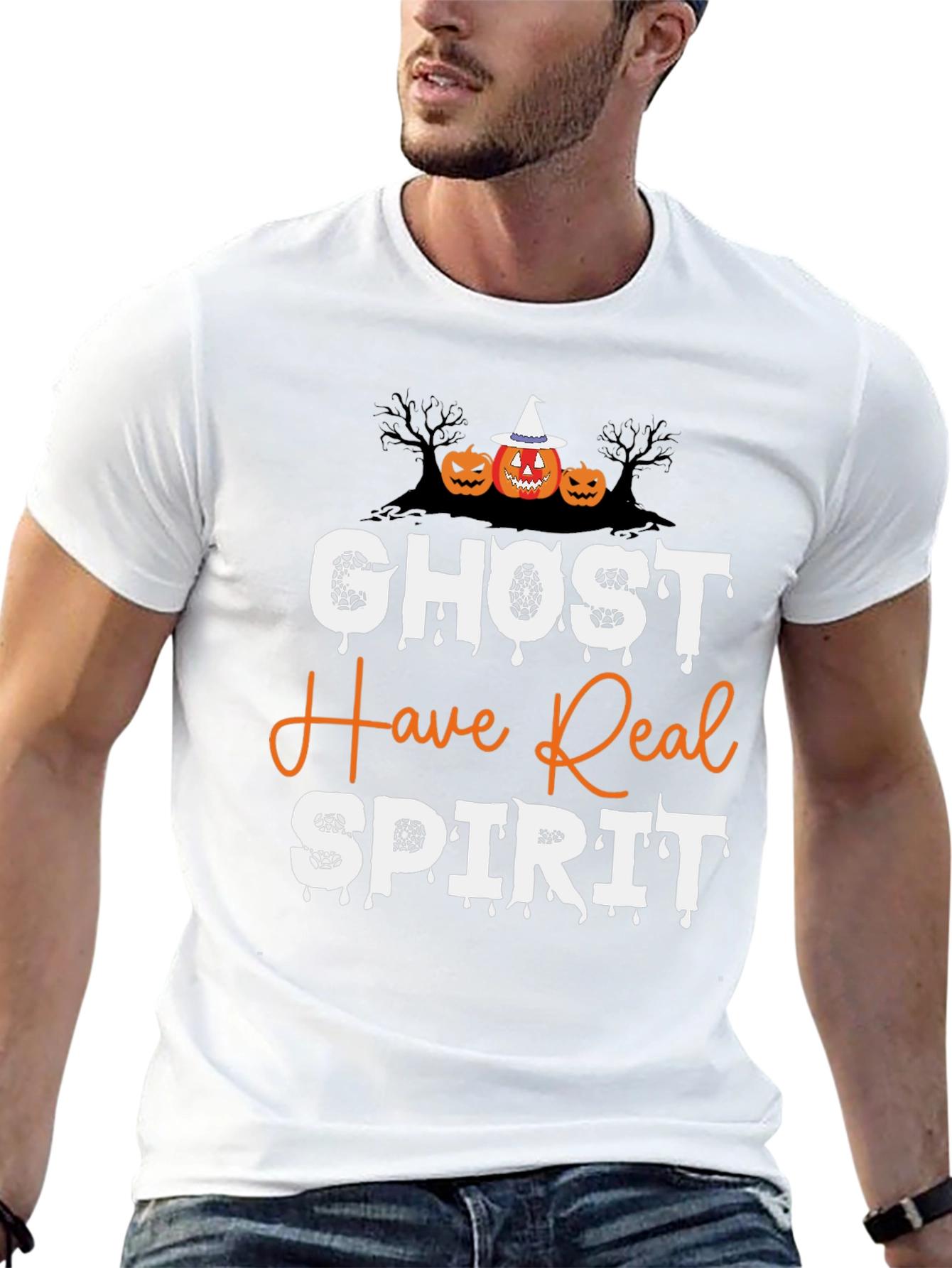 Halloween Ghost Spirit Graphic T-Shirt