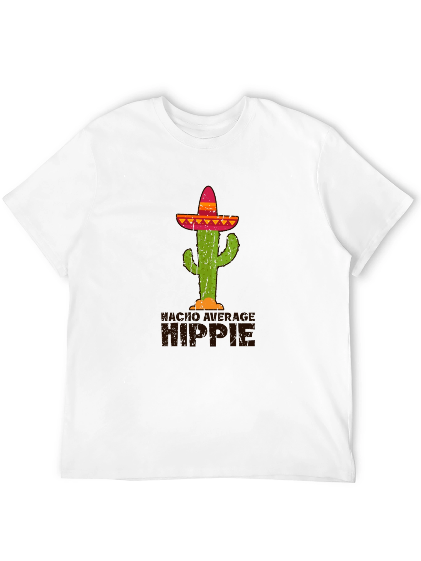 Cactus Sombrero Graphic Tee - Desert Hippie Style