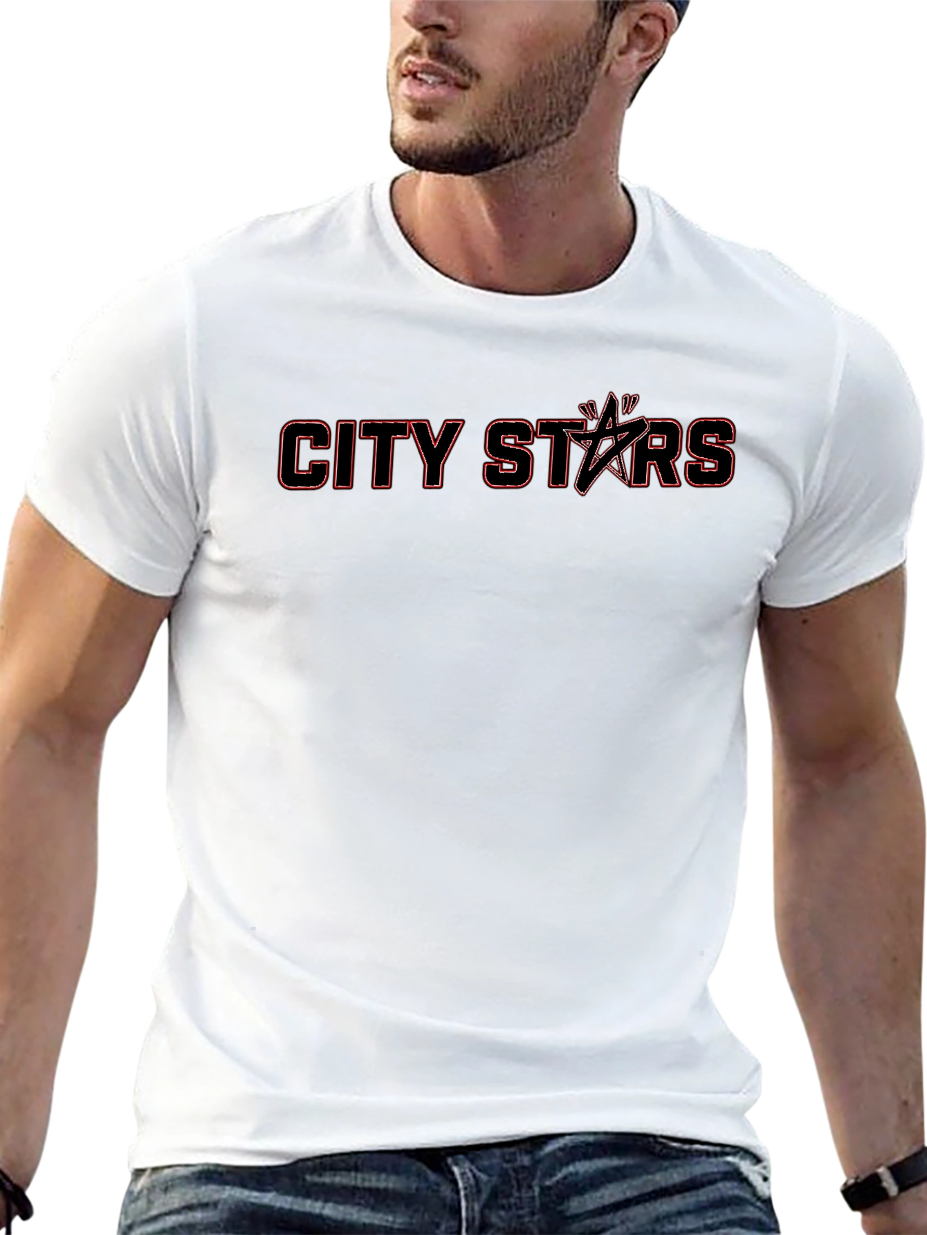 City Stars Black Graphic Tee
