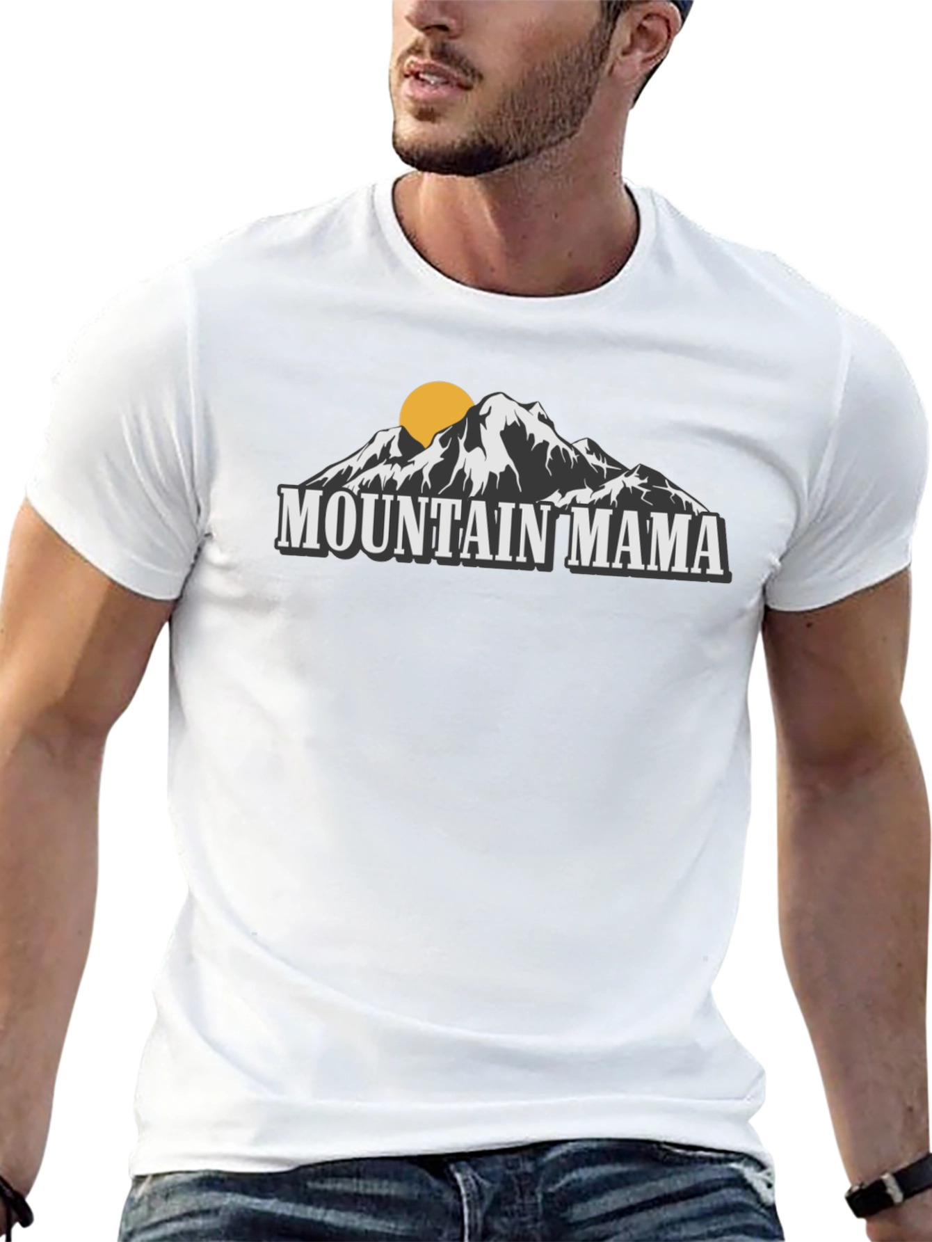 Mountain Mama Graphic Tee - Black Crew Neck