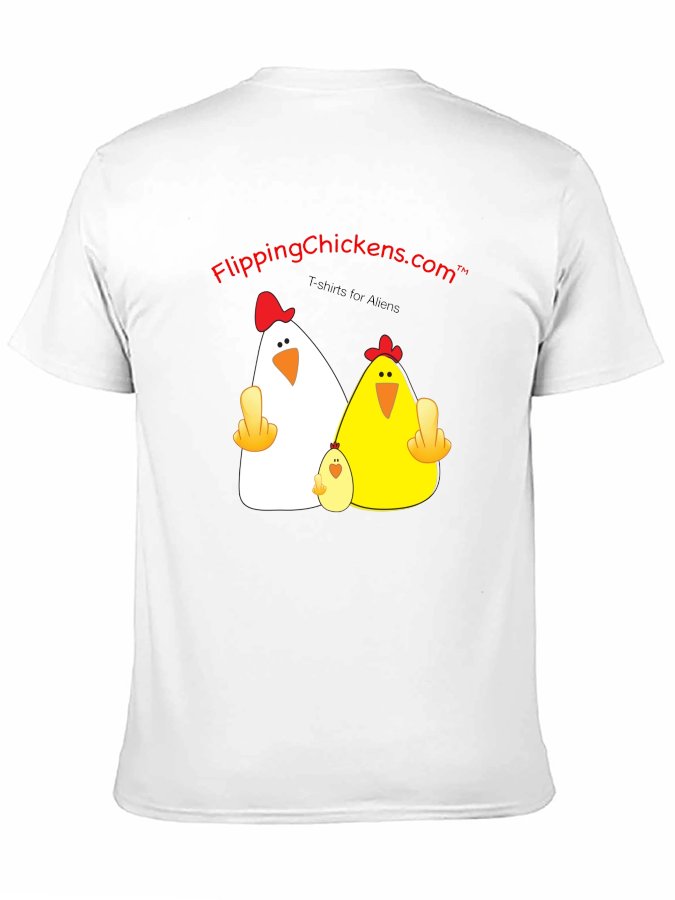 Flipping Chickens T-Shirt Funny Alien Design