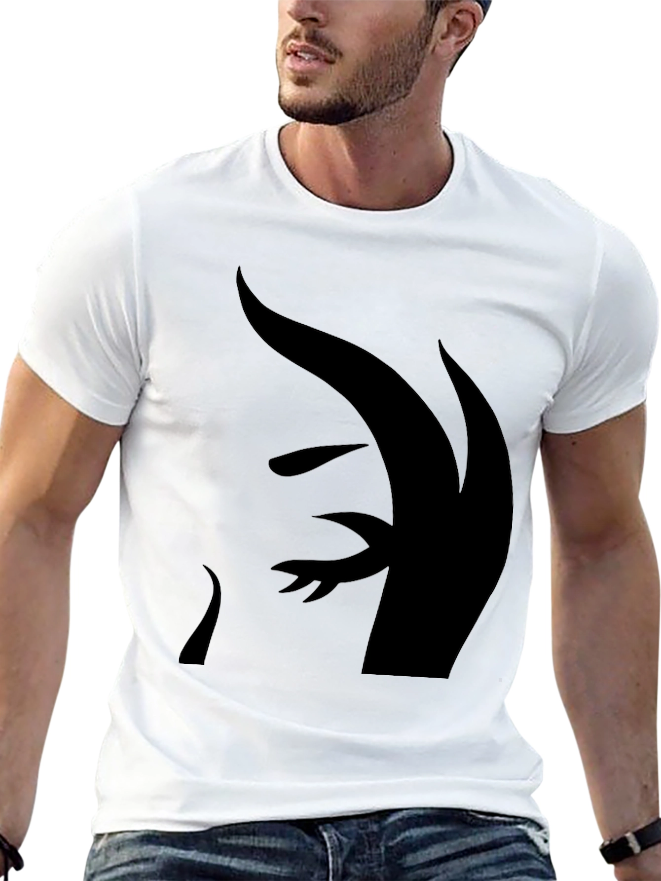 Abstract Silhouette Black T-Shirt