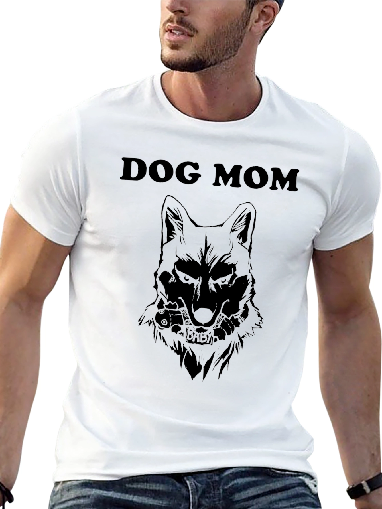 Dog Mom Graphic T-Shirt - Black