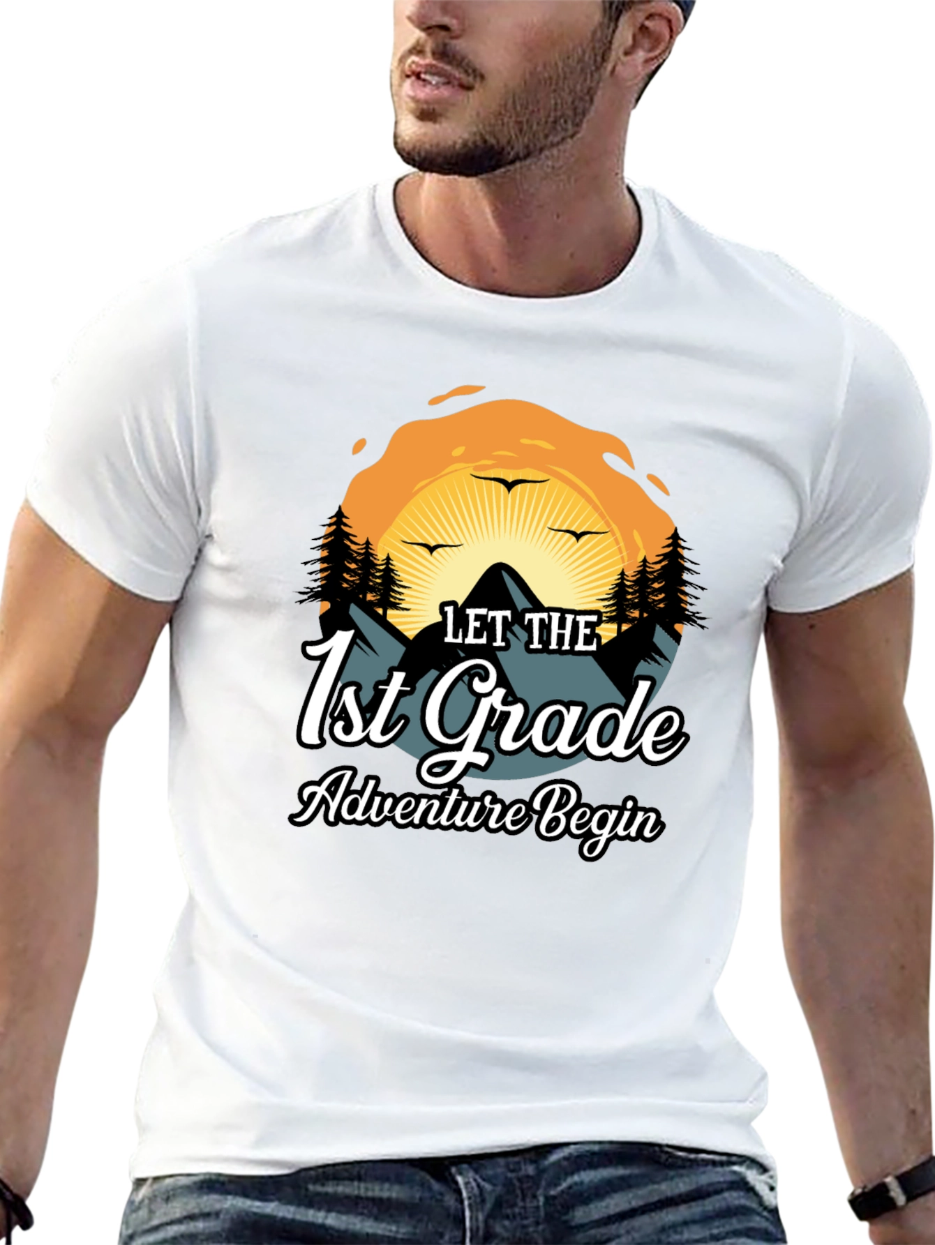 1st Grade Adventure Begins Graphic Tee