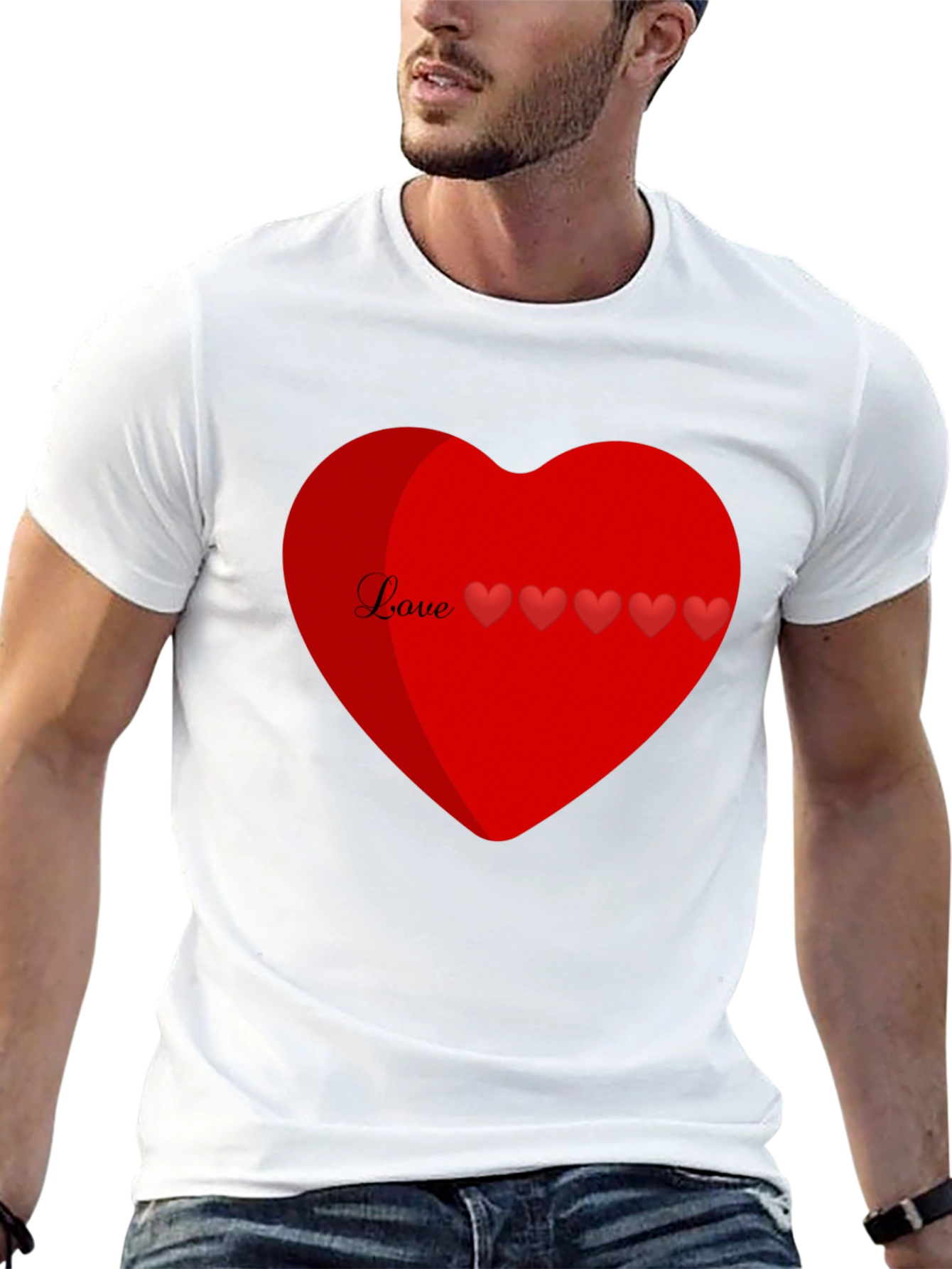Love Heart Graphic T-Shirt Valentines Day