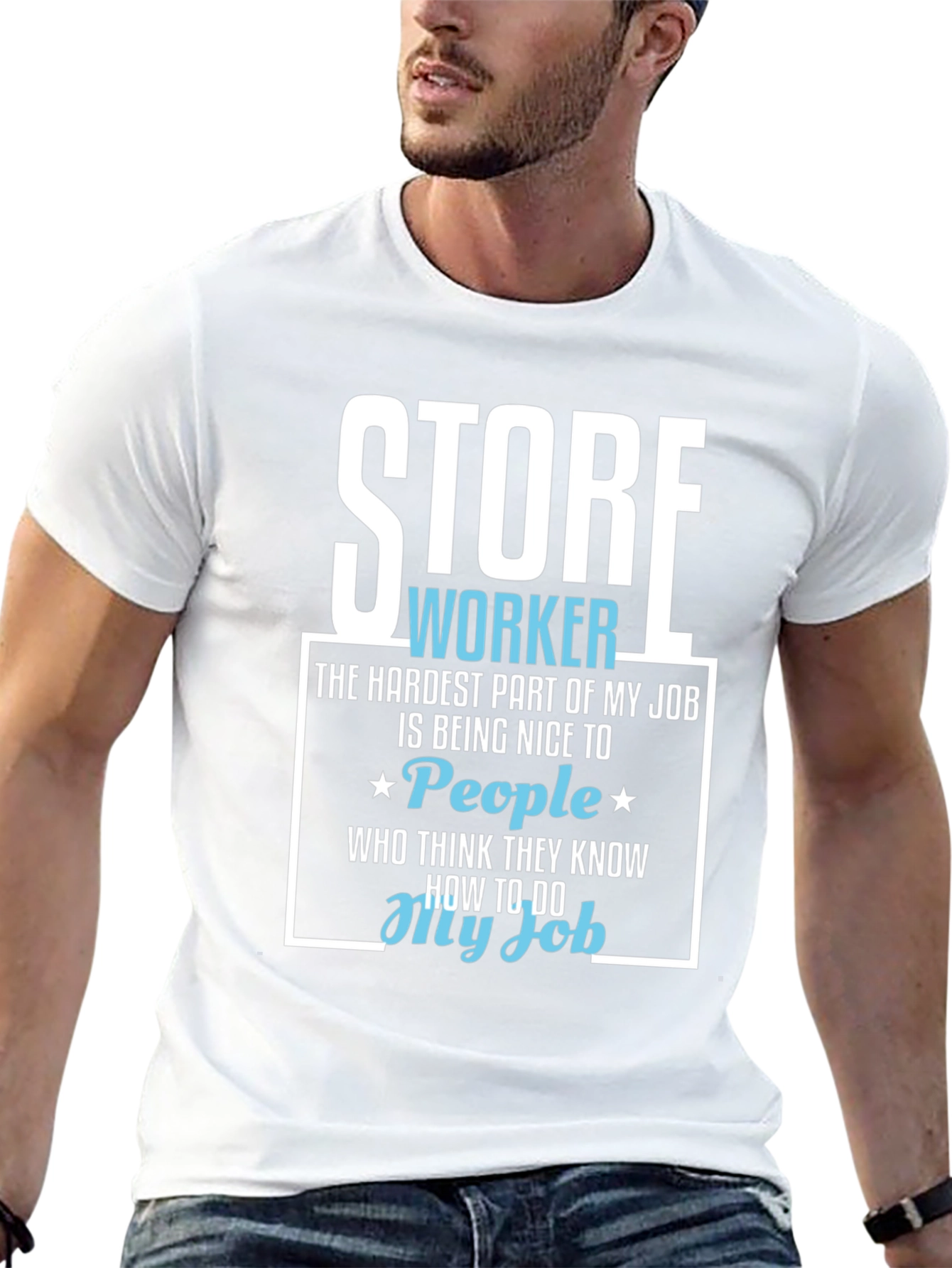Store Worker Humor Graphic T-Shirt