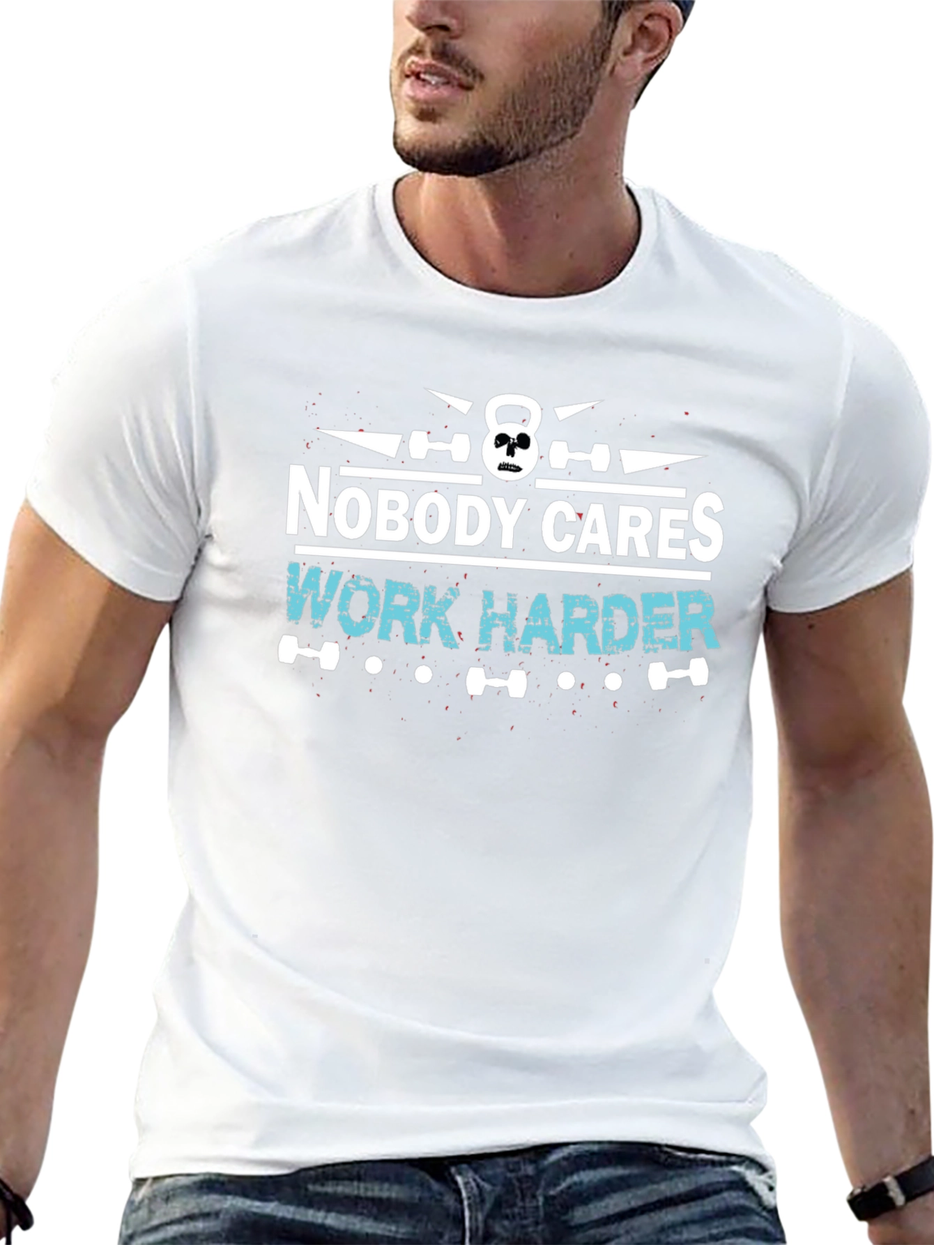 Nobody Cares Work Harder Black T-Shirt