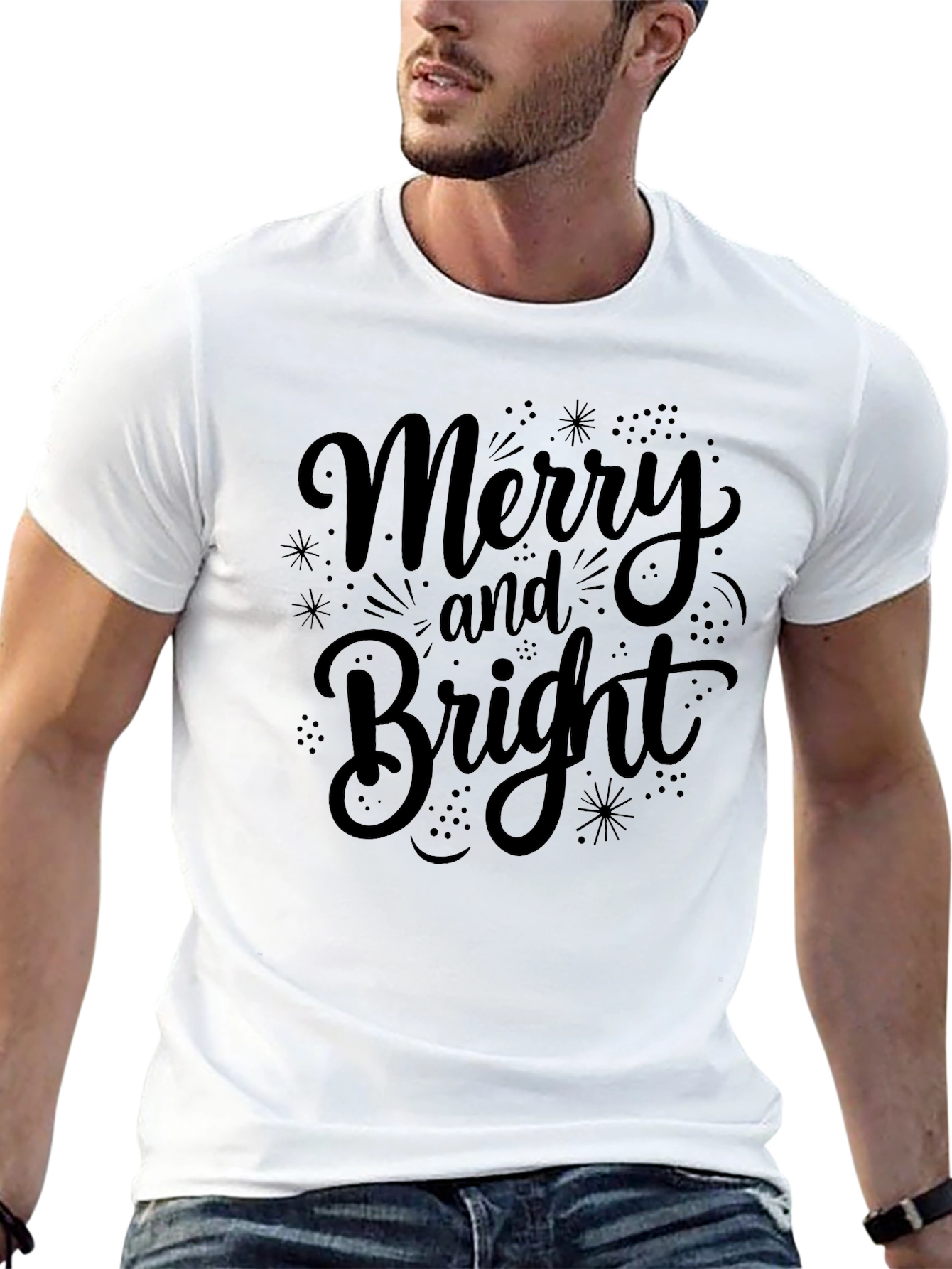 Merry and Bright Graphic Tee - Holiday Season