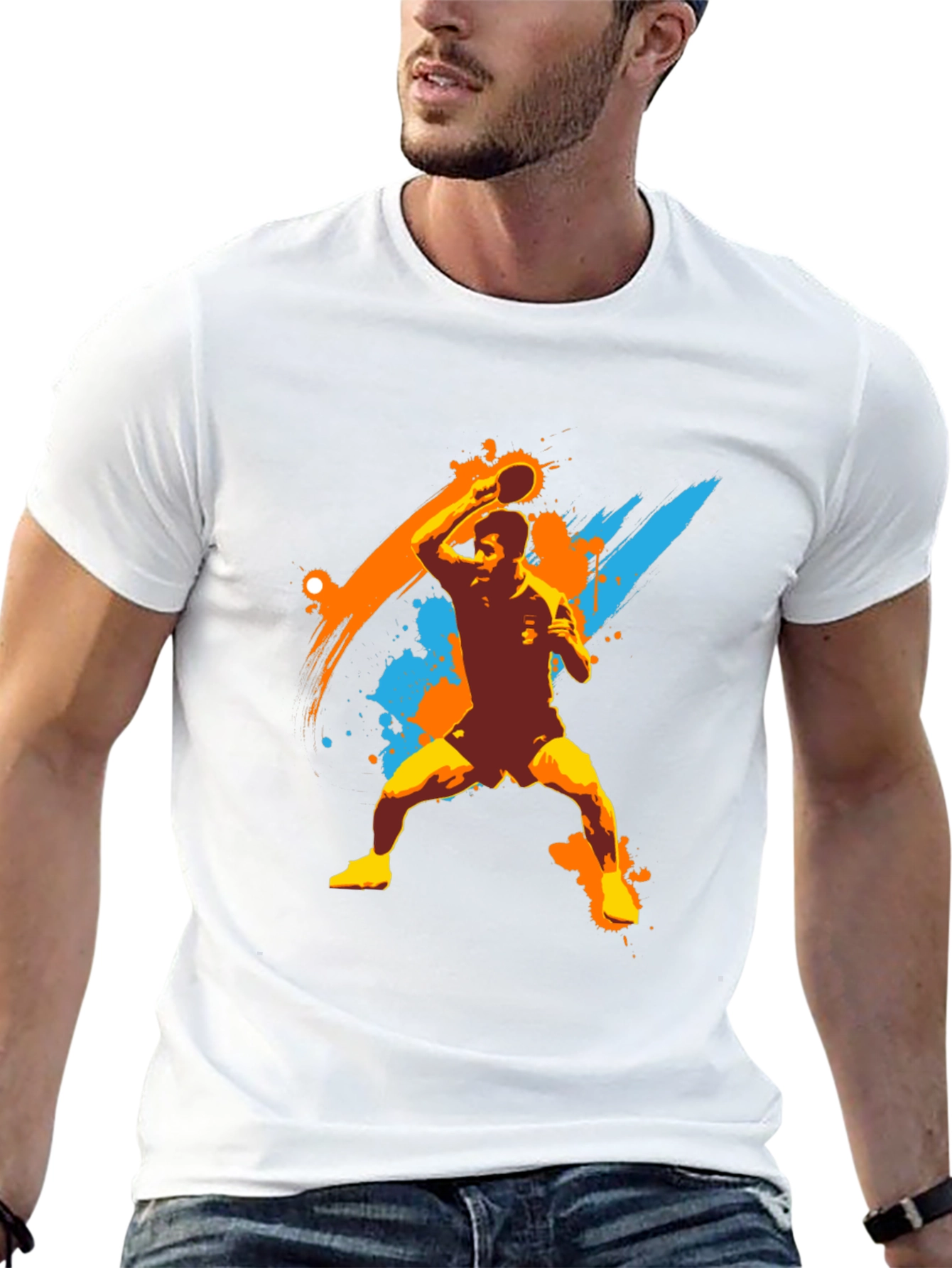 Table Tennis Player Graphic T-Shirt