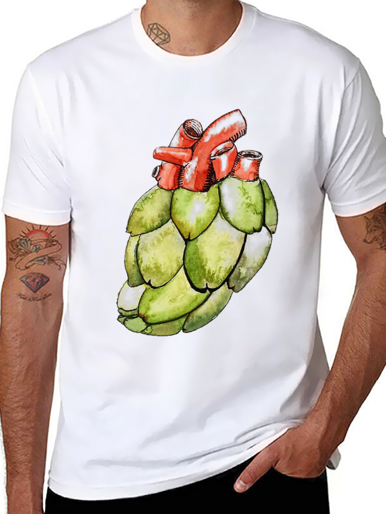Anatomical Artichoke Heart Black Tee