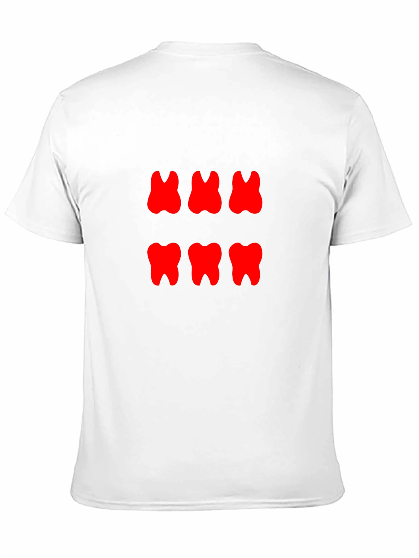 Red Teeth Graphic Print Black T-Shirt