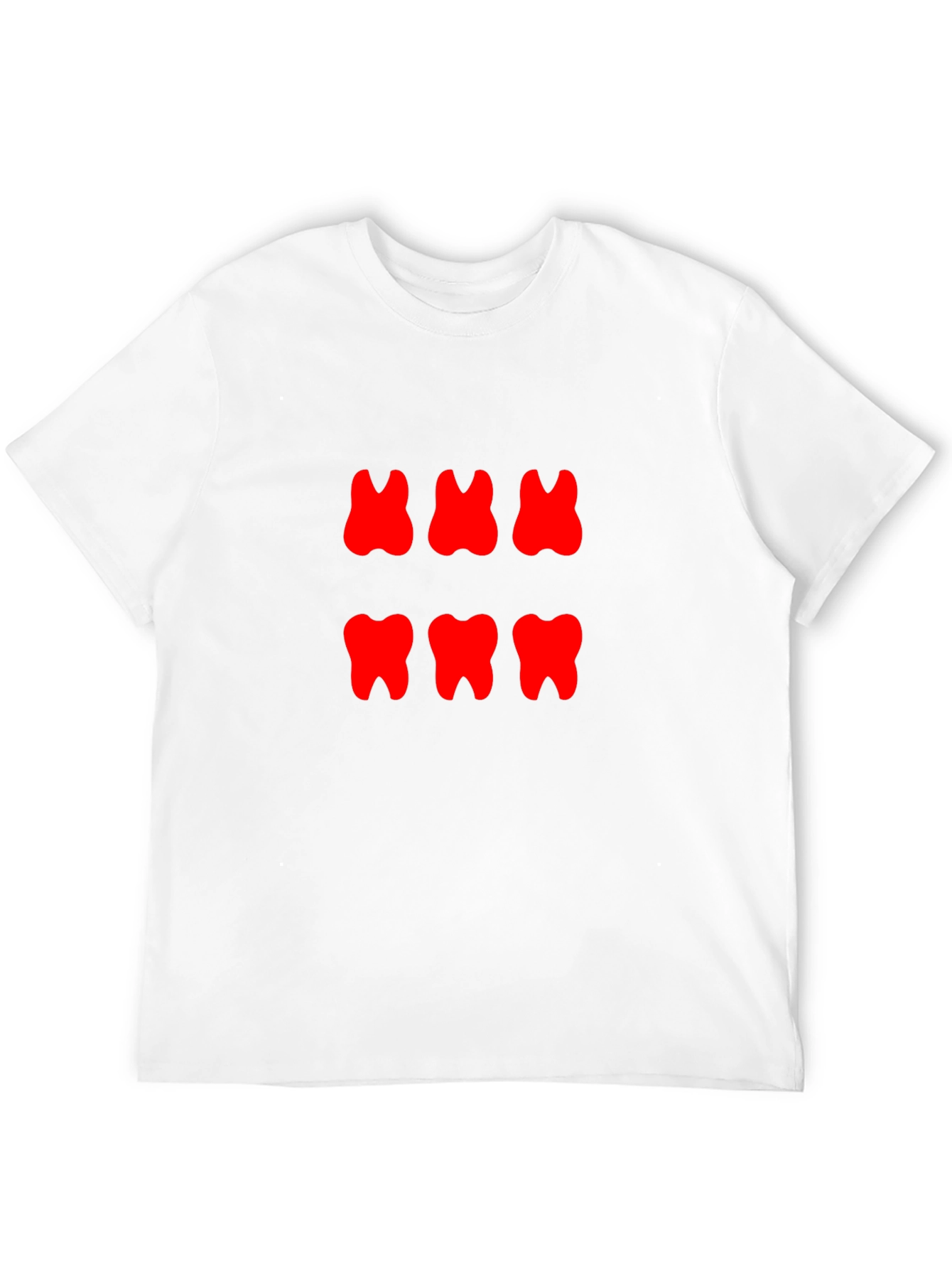 Red Teeth Graphic Print Black T-Shirt