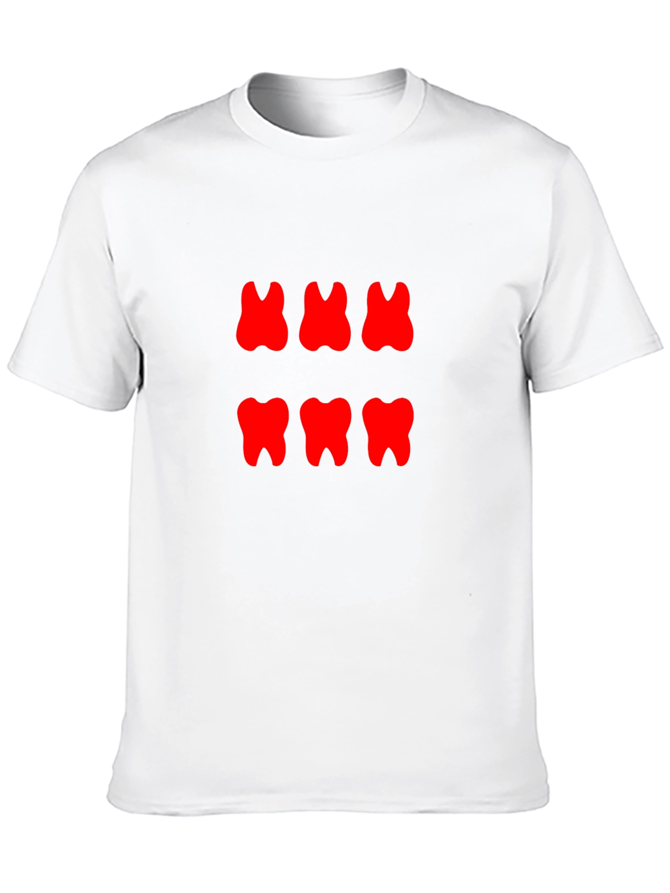 Red Teeth Graphic Print Black T-Shirt
