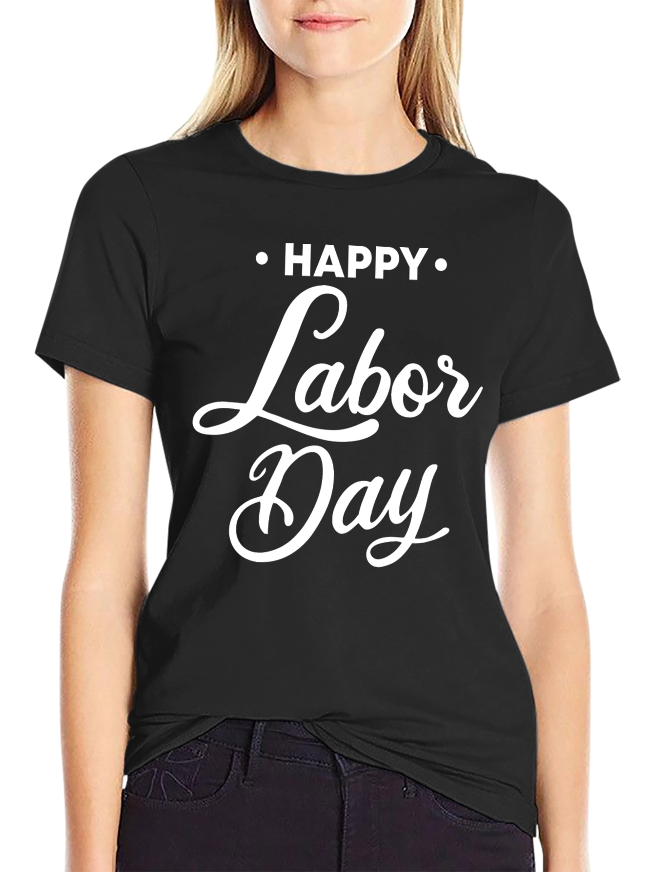 Happy Labor Day T-Shirt - Mens Black Tee