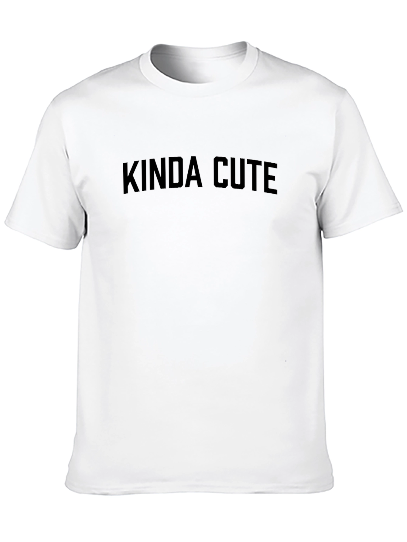 Kinda Cute Black Tee - Casual Graphic T-Shirt