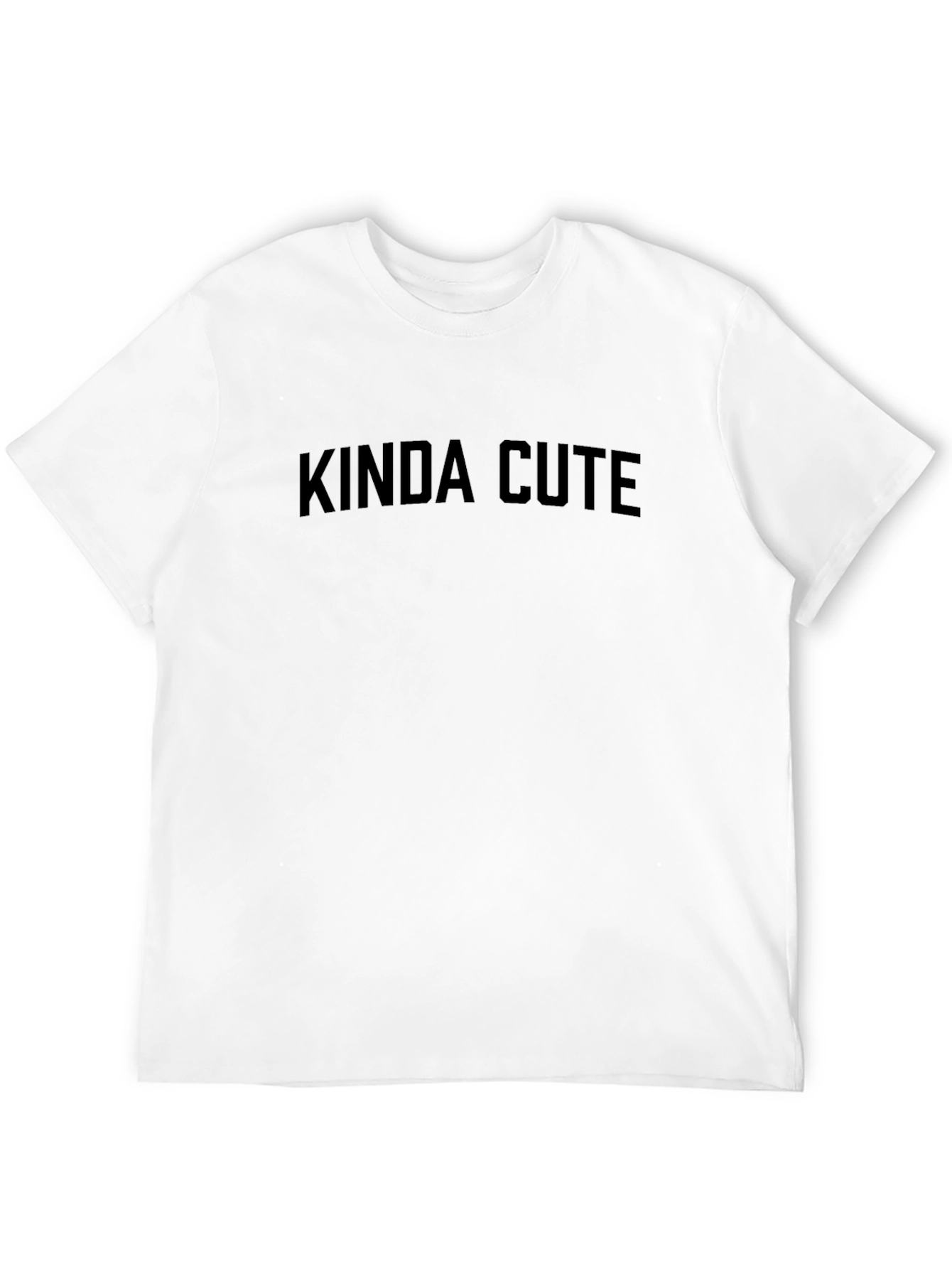Kinda Cute Black Tee - Casual Graphic T-Shirt