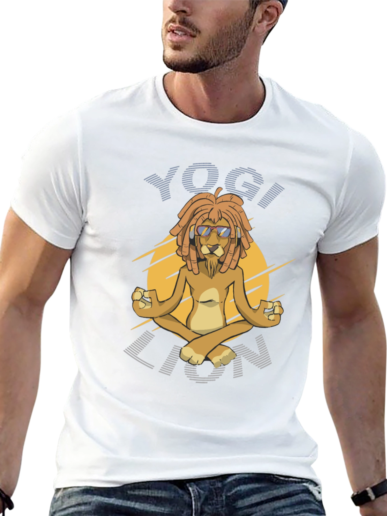 Yogi Lion Graphic T-Shirt - Mens Black Tee