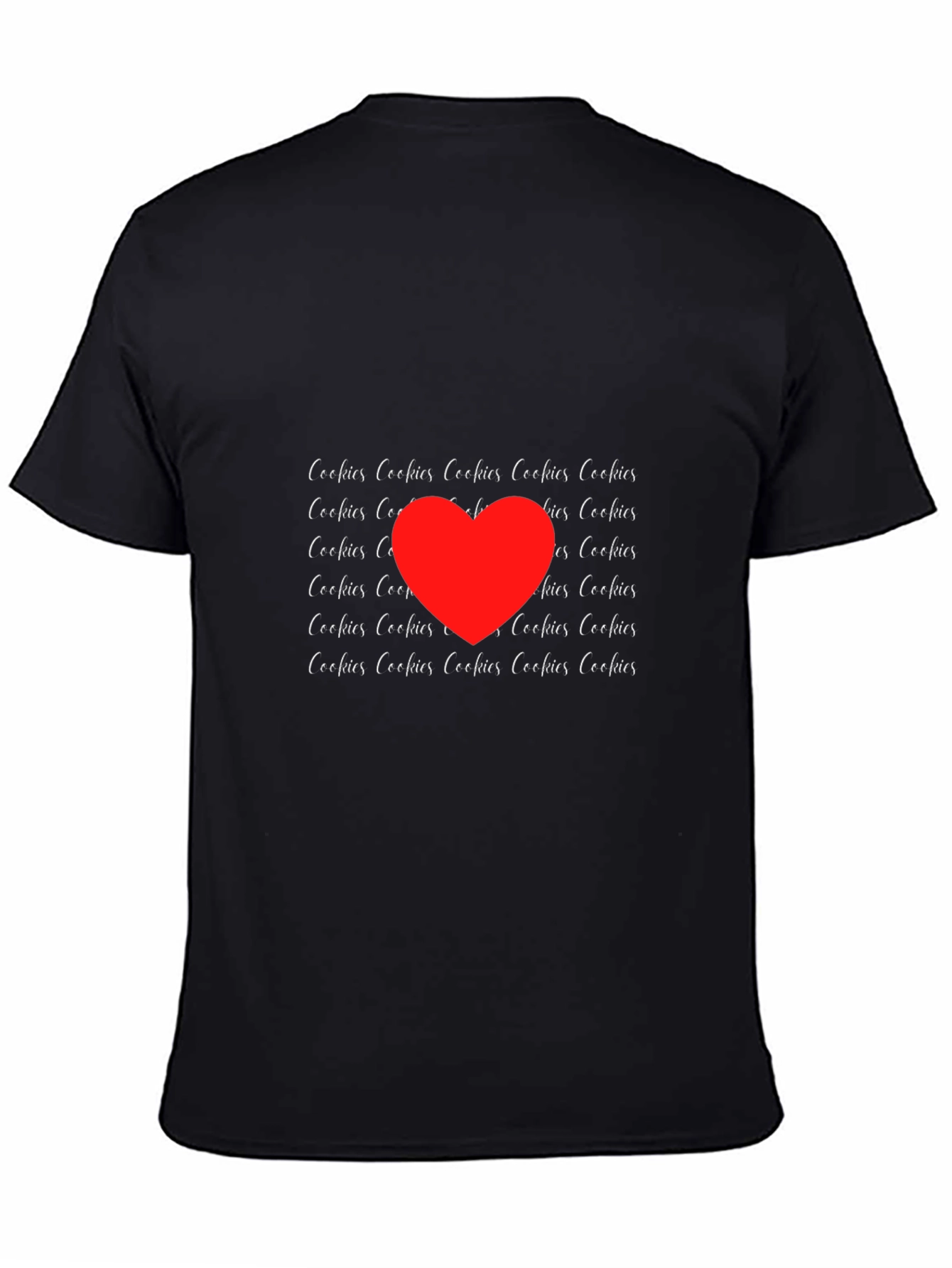 Cookies Love T-Shirt - Black Crew Neck Tee