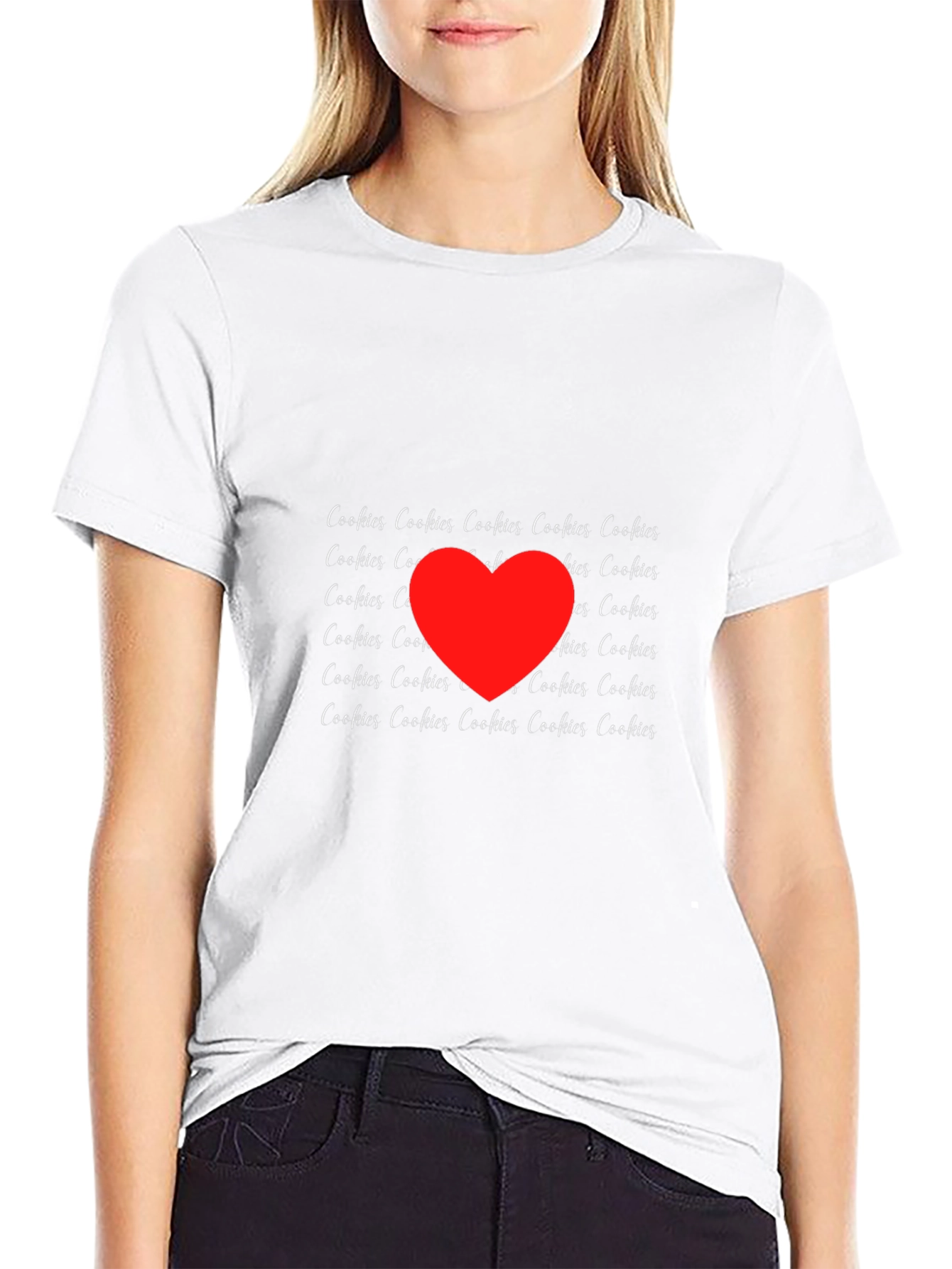 Cookies Love T-Shirt - Black Crew Neck Tee
