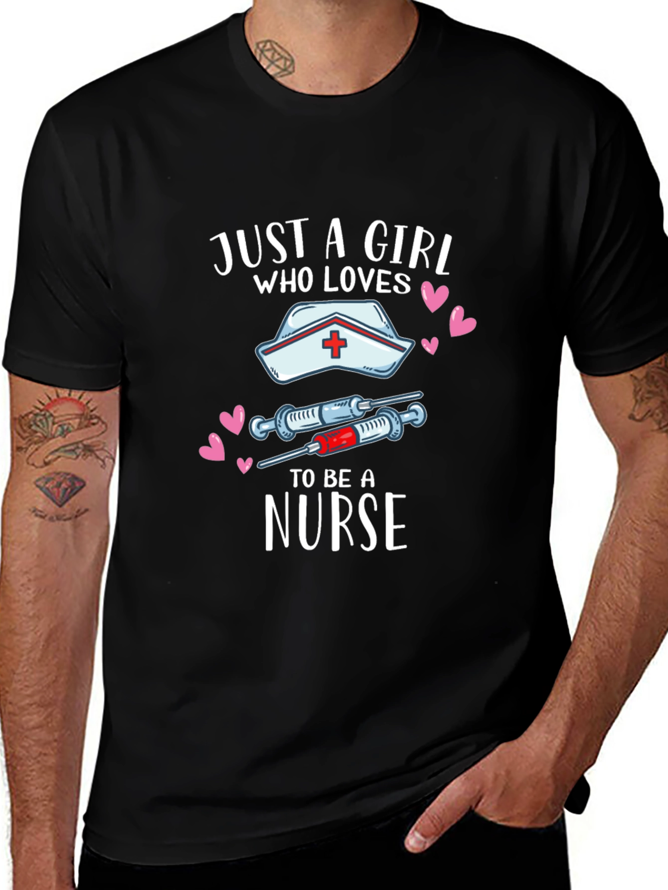 Just a Girl Who Loves Being A Nurse T-Shirt