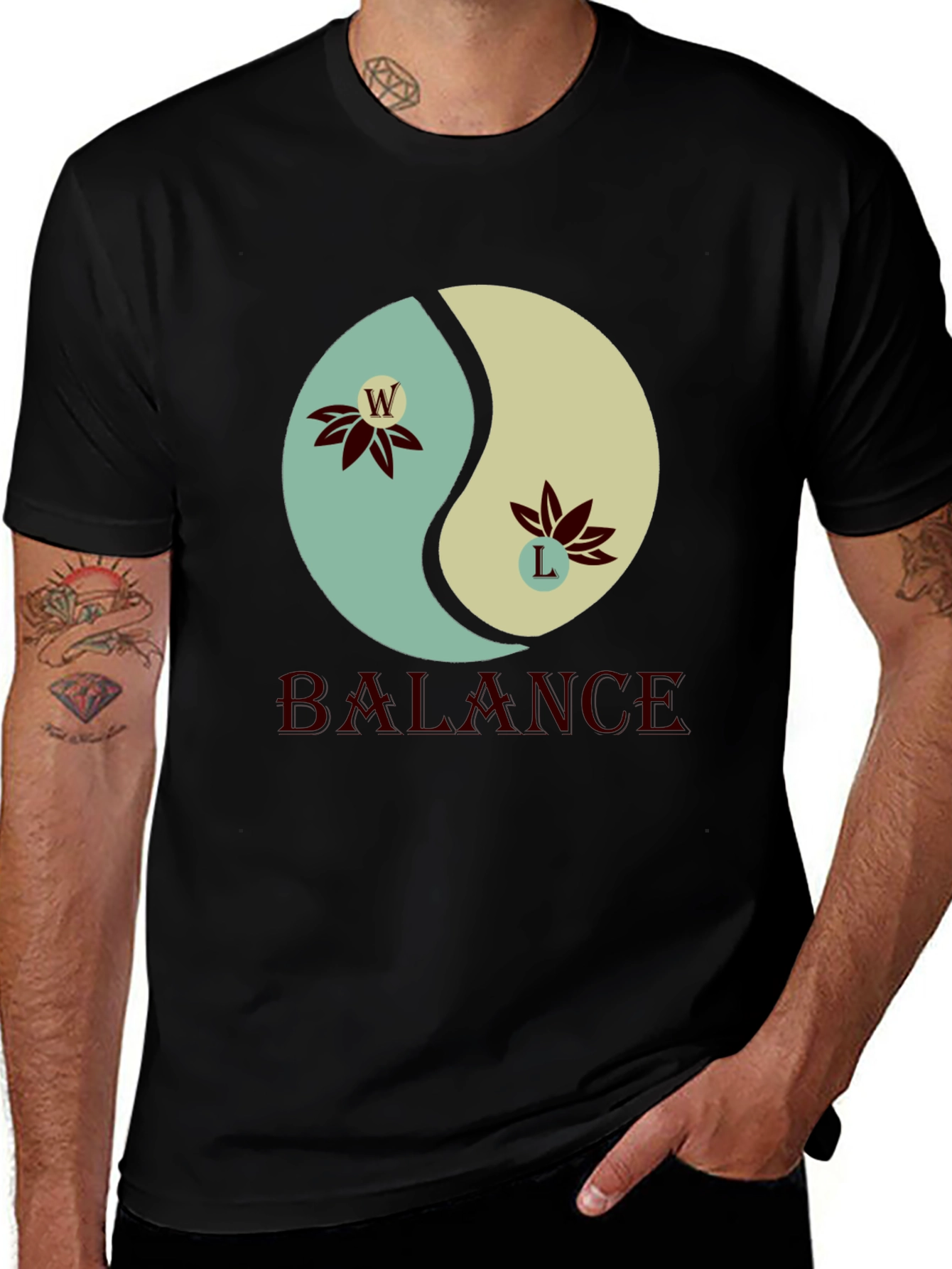 Yin Yang Balance Graphic T-Shirt - Harmony & Style