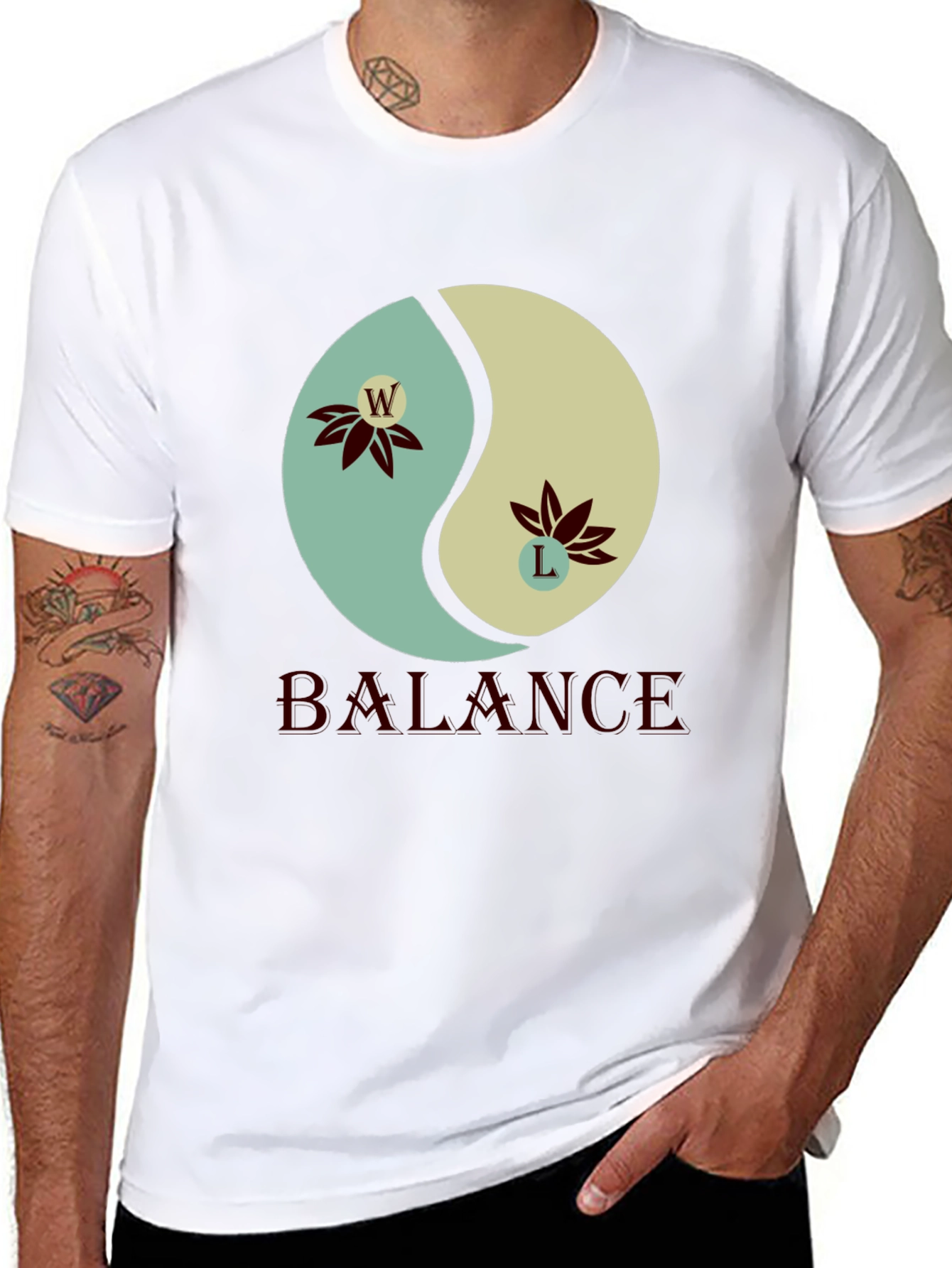 Yin Yang Balance Graphic T-Shirt - Harmony & Style