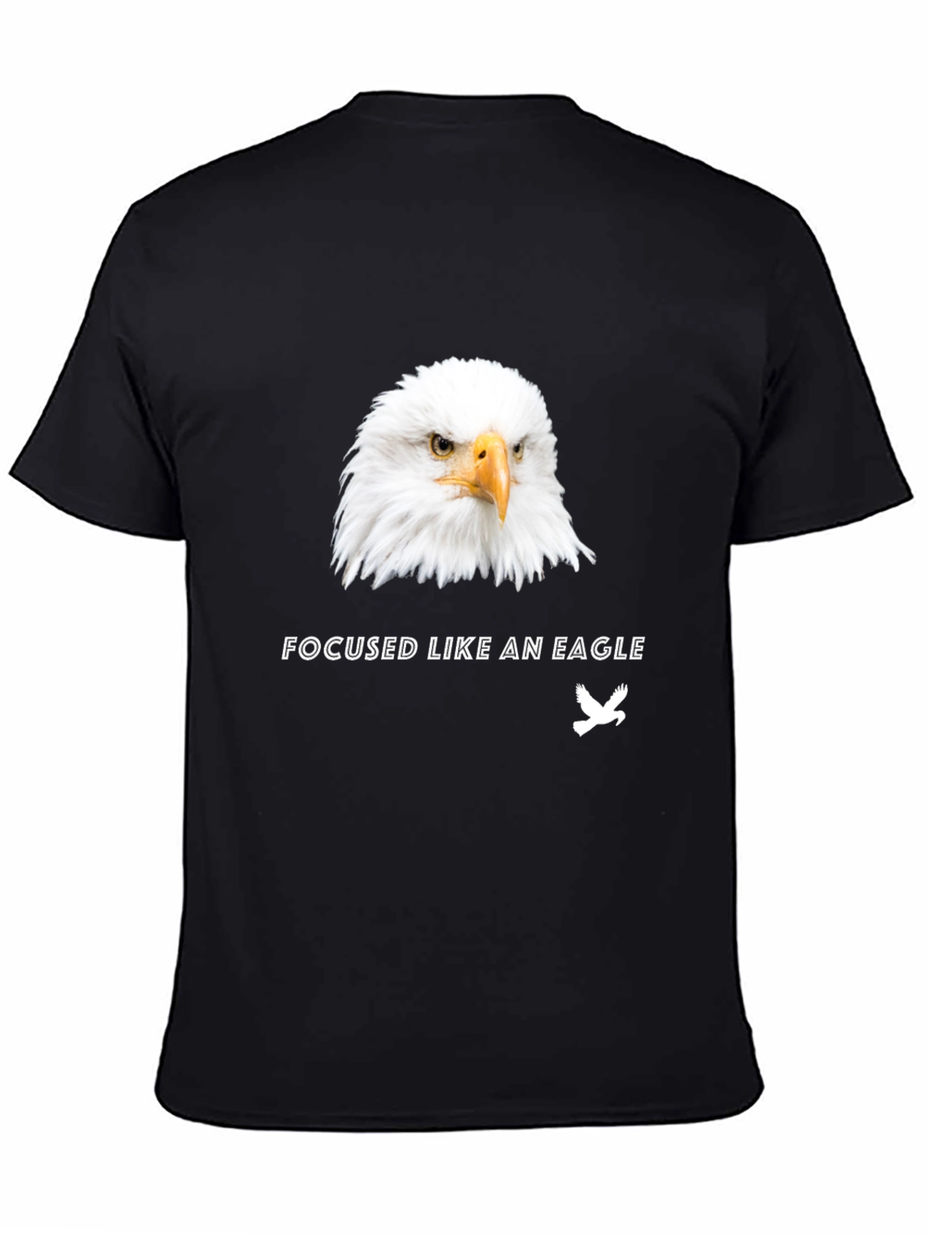 Focused Like an Eagle Black Graphic Tee